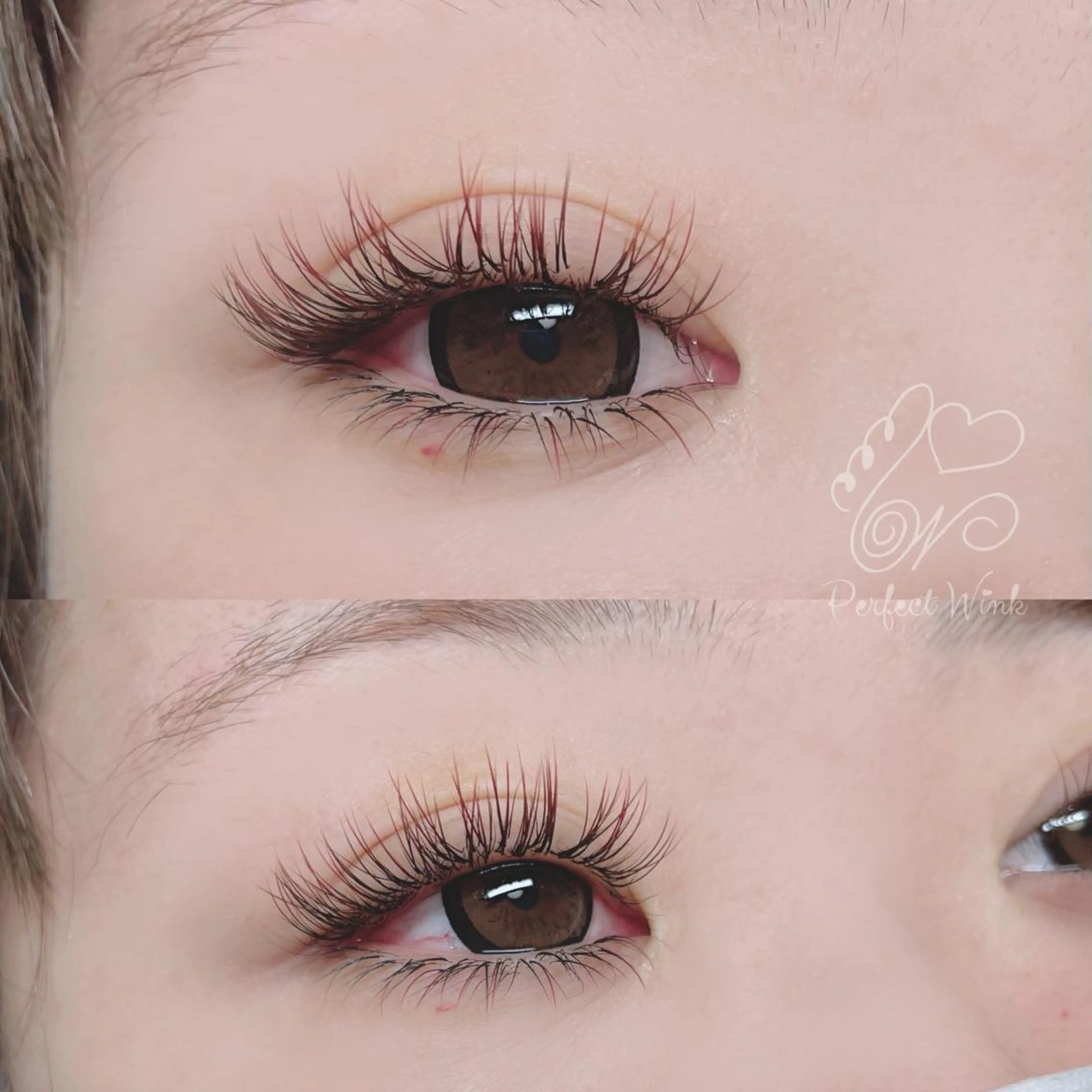 カラー マツエク・マツパ アイブロウ マツエク パーフェクトウィンク ちぢいわみのりのマツエク・マツパデザイン