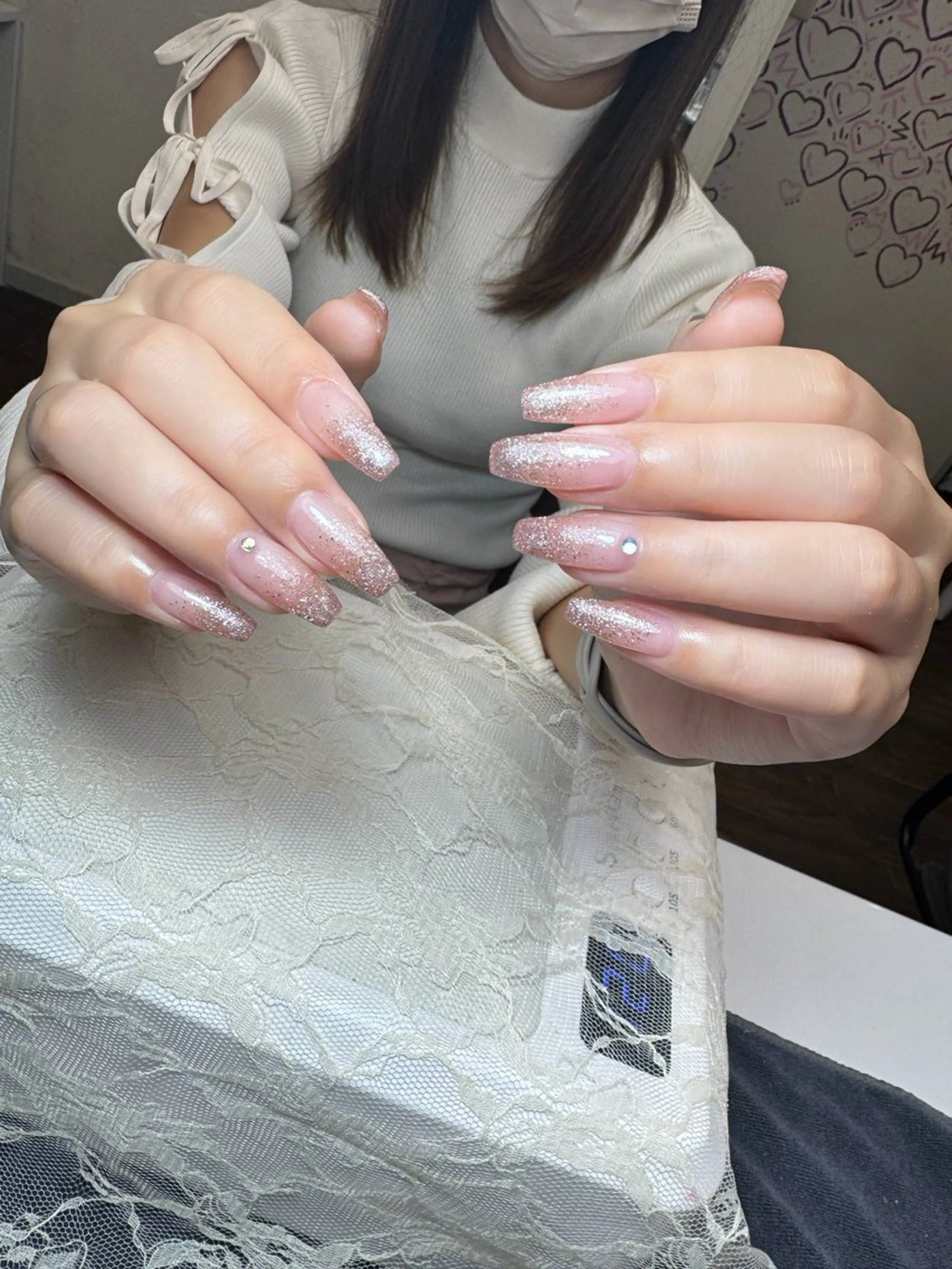 ネイル グラデーション ラメ(グリッター) ラメグラデーション ハンドネイル Miami Nailのネイルデザイン