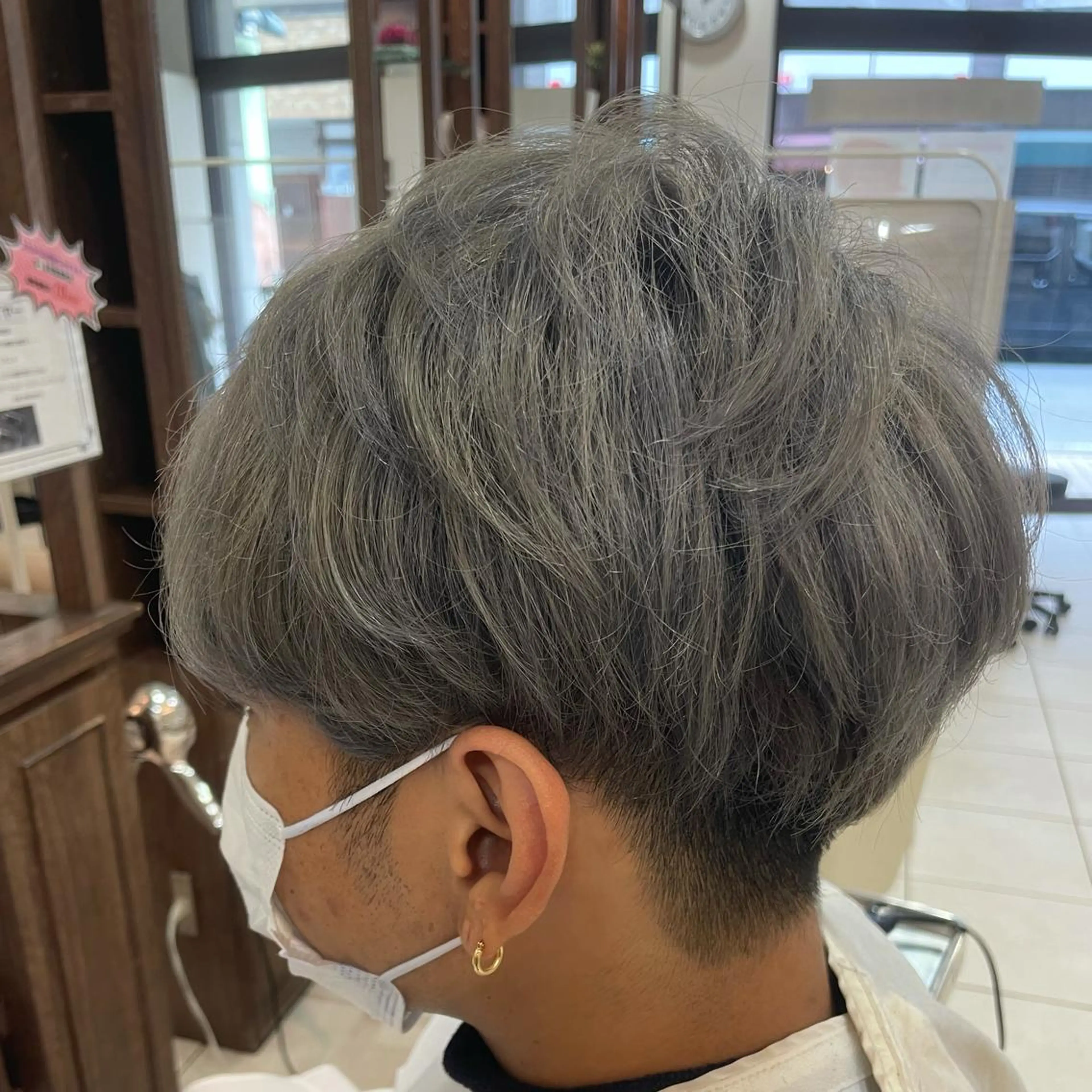 ショート カラー メンズ メンズパーマ グレージュ カット ヘアカラー 大澤　裕貴 【メンズカット】のヘアスタイル