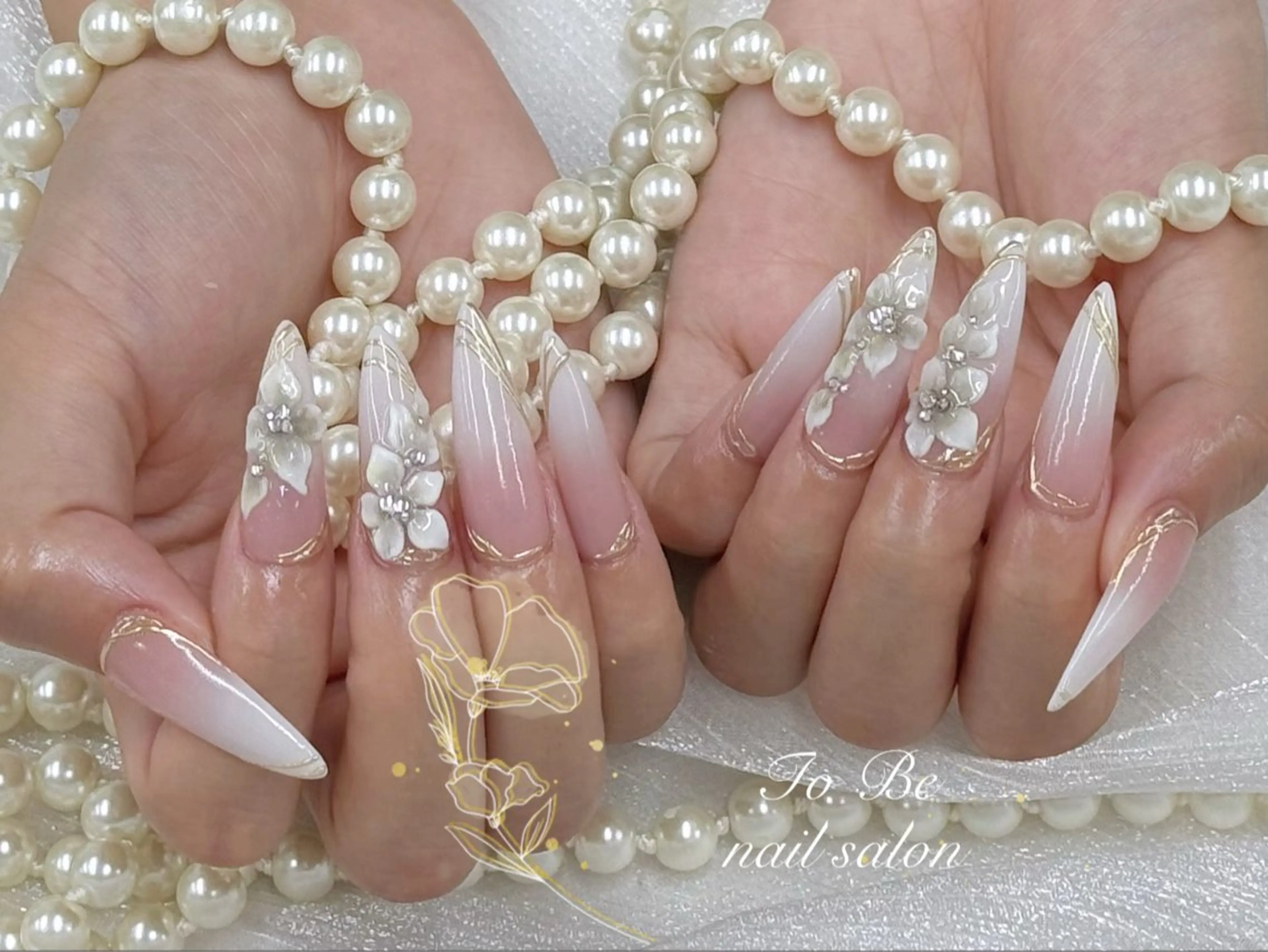 ロング ハンドネイル Nail Salon To Be珈月のネイルデザイン