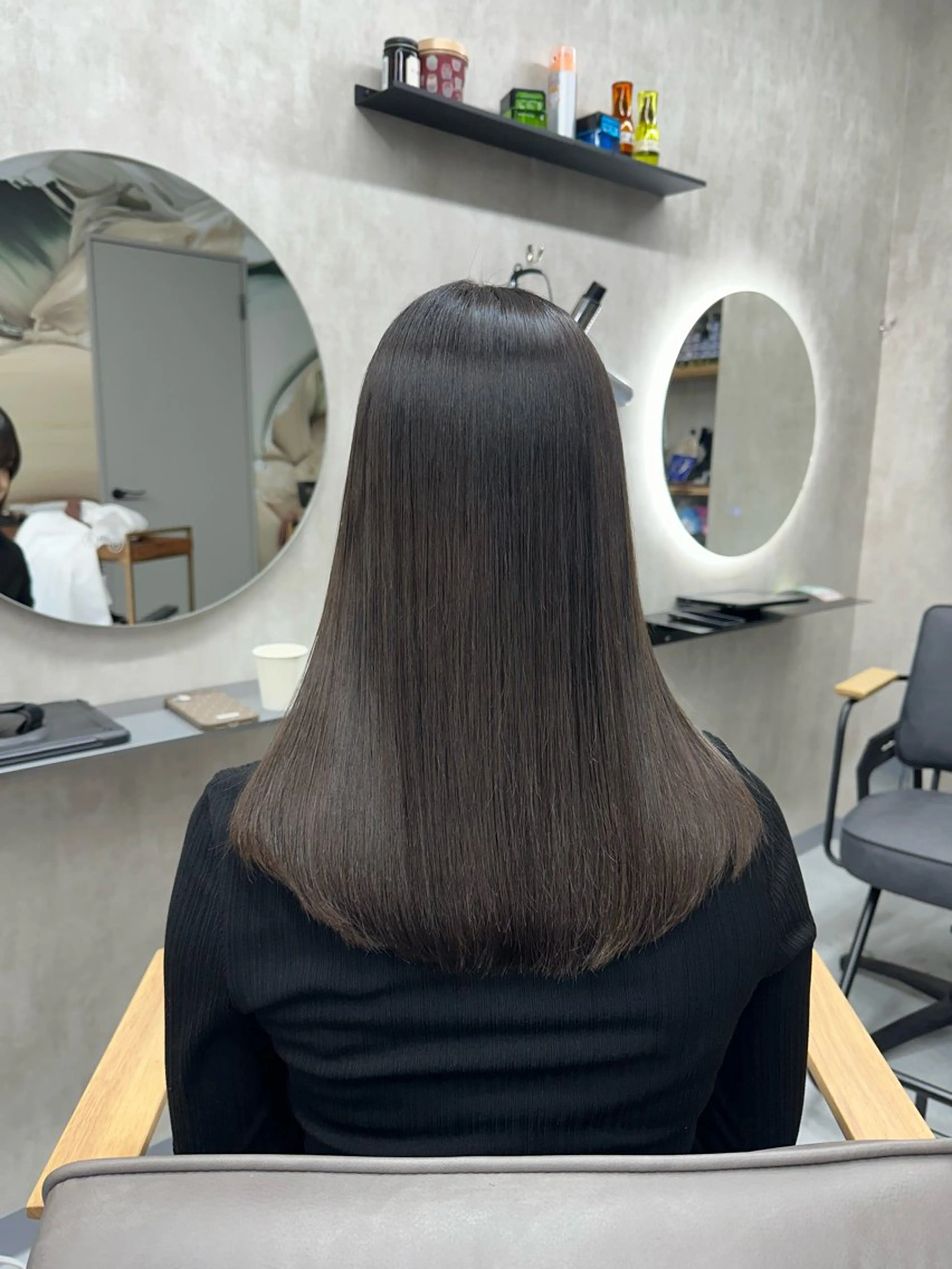 ロング カラー 透明感カラー カット ヘアカラー 縮毛矯正 トリートメント 韓国レイヤー・ボブ/ 暖色⭐️優香⭐️のヘアスタイル