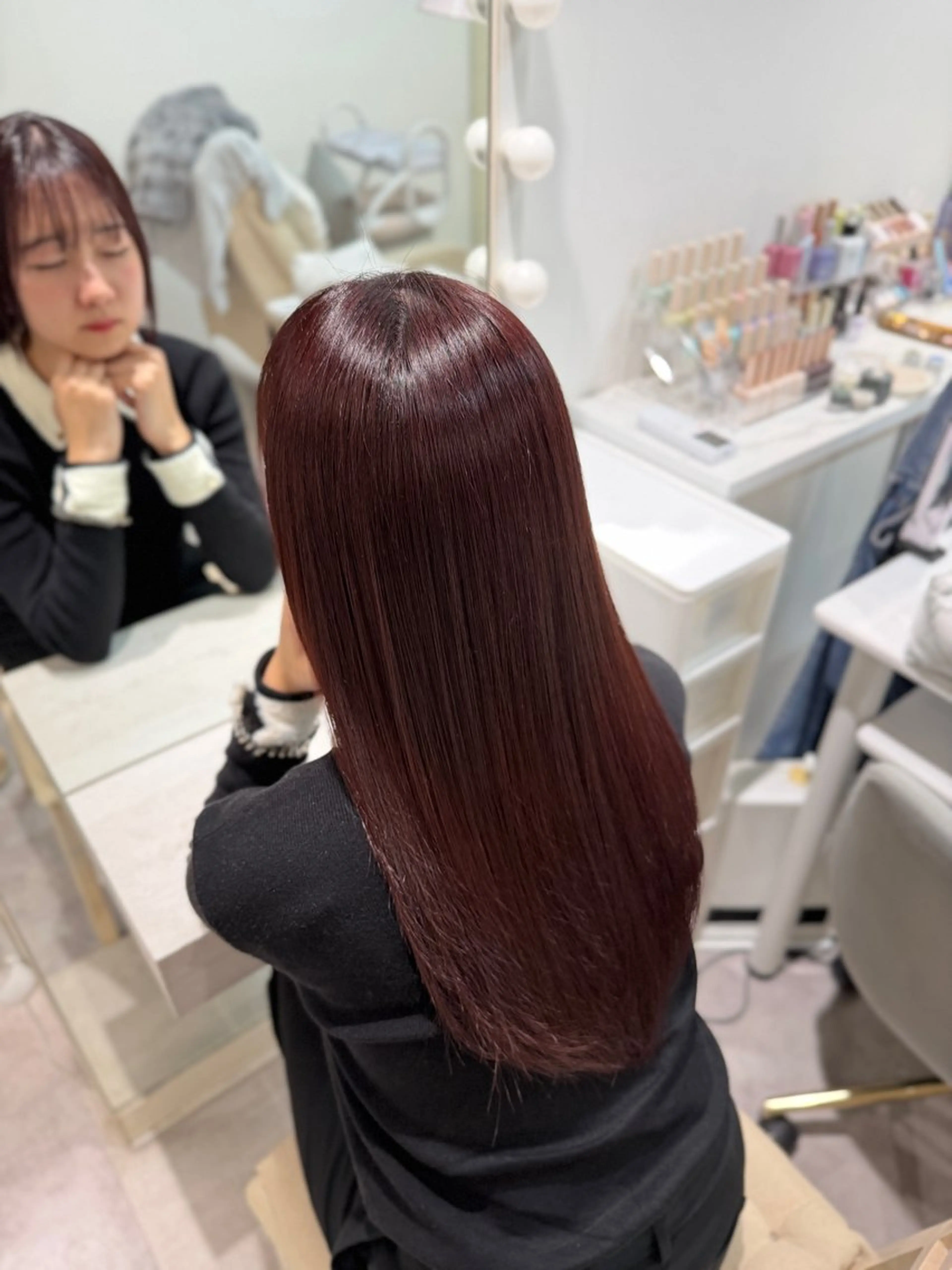 ロング ヘアカラー トリートメント 村中 玲那のヘアスタイル