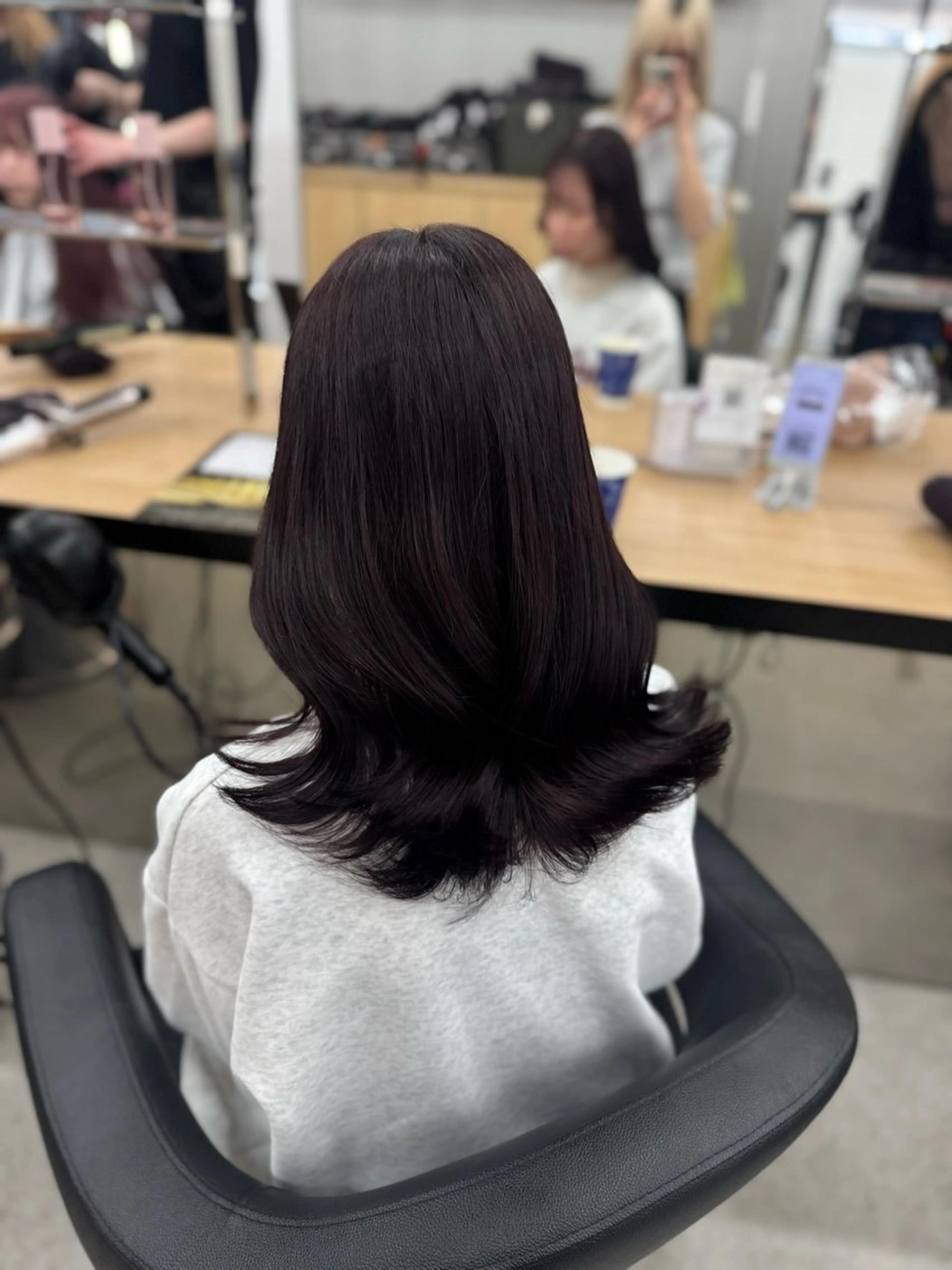 セミロング カラー ヘアアレンジ ヘアカラー トリートメント ヘッドスパ ヘアセット 🤍淡色ピンク&ラベ ンダーYUKI🤍のヘアスタイル