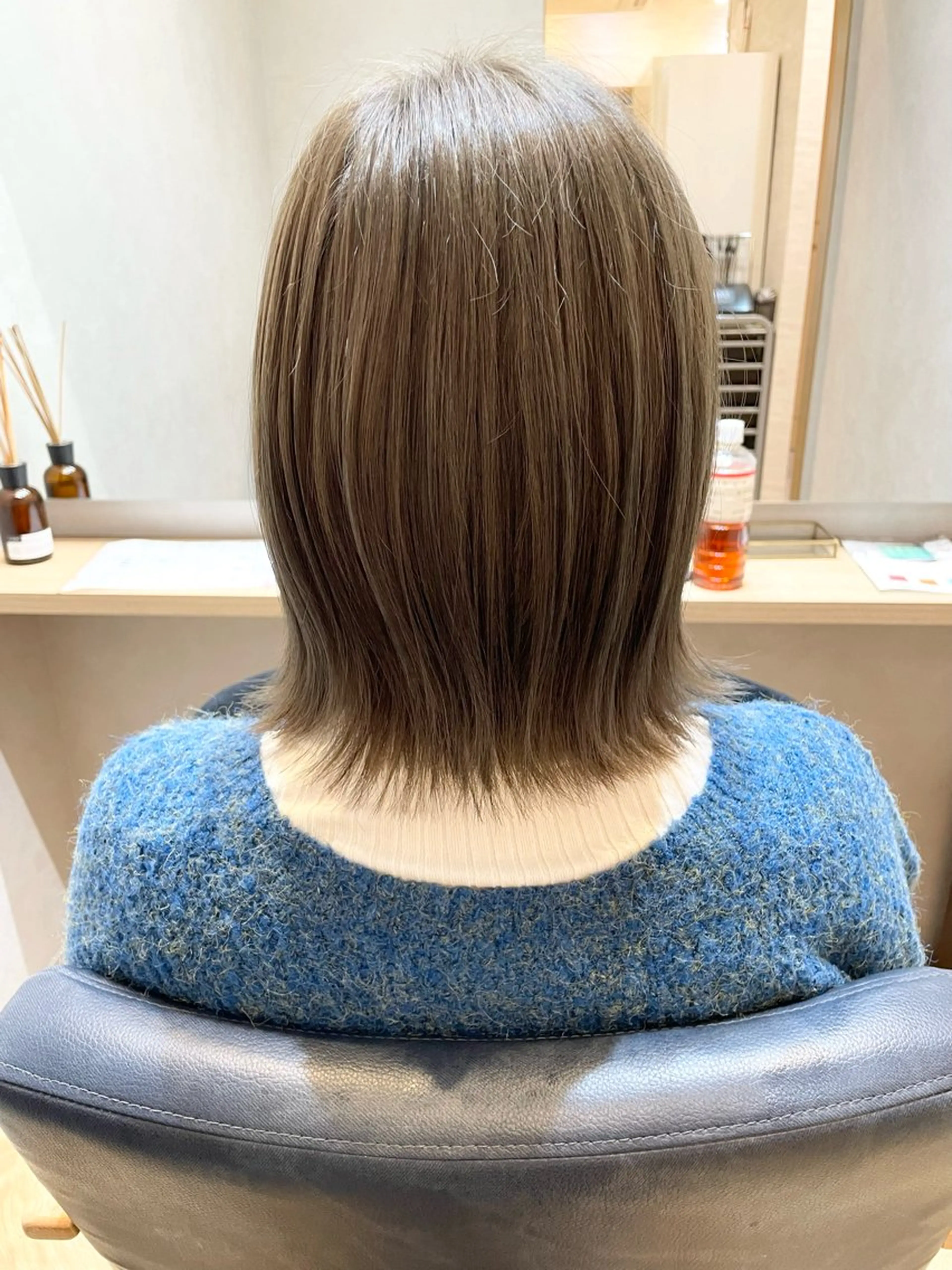 ミディアム アッシュ アッシュグレー アッシュグレージュ newi大分/ ヒメノシオリのヘアスタイル