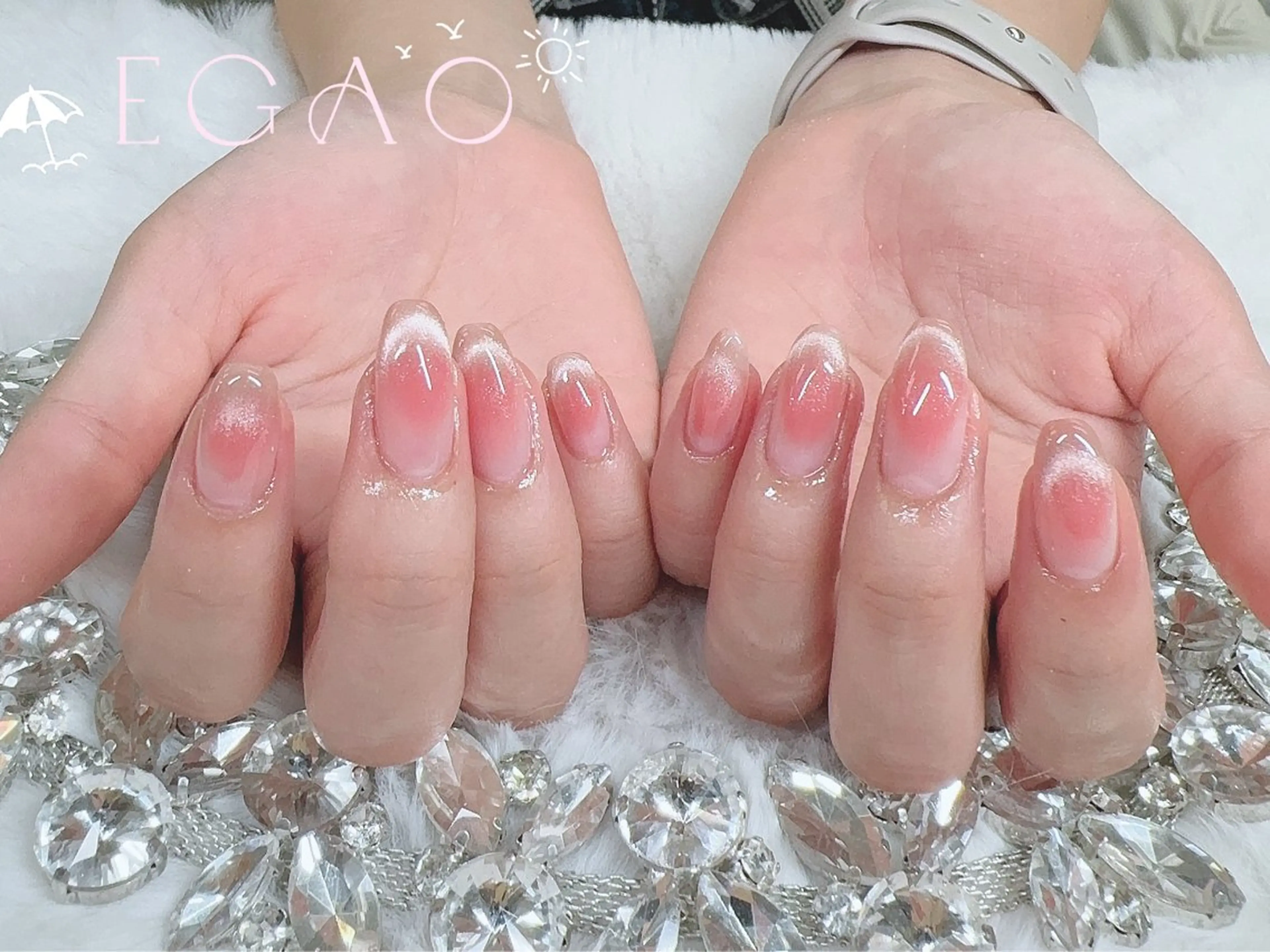 ネイル アートネイル フットネイル フレンチネイル ジェルネイル グラデーション ハンドネイル Egao Nail錦糸町店のネイルデザイン
