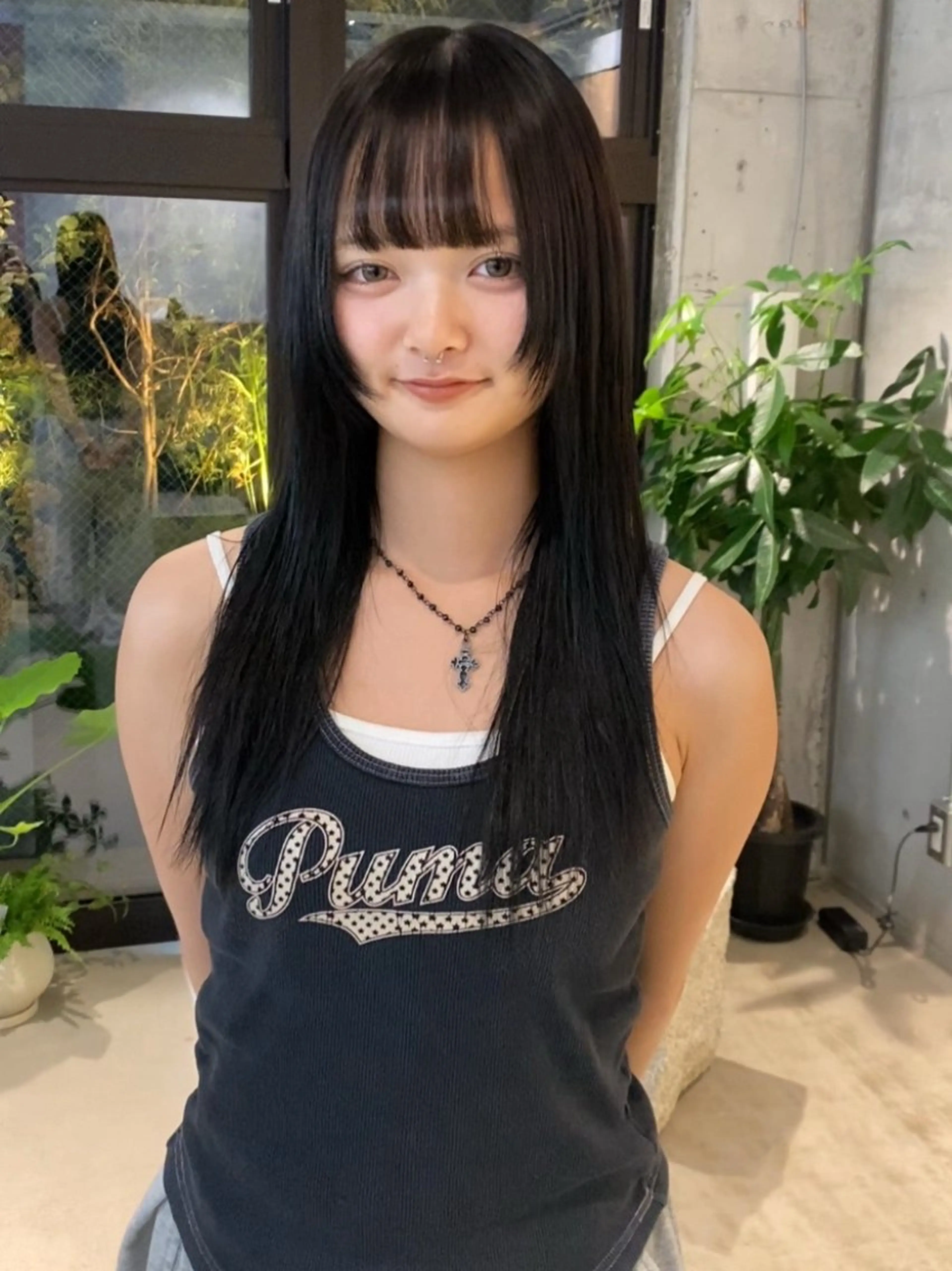 ロング カラー 佐々木 蓮のヘアスタイル