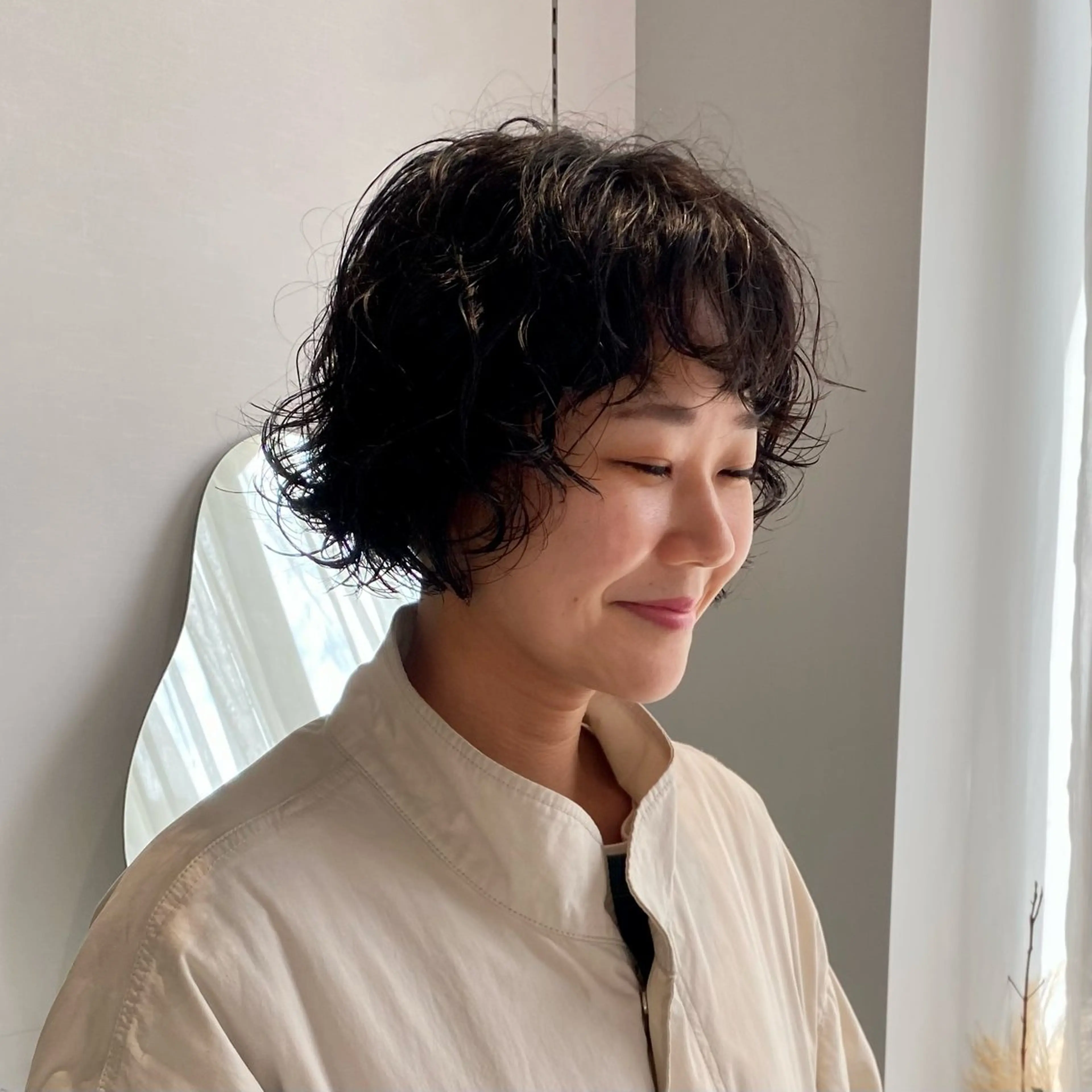 ショート パーマ ボブ カット パーマ トリートメント cipre シンモン チナリのヘアスタイル