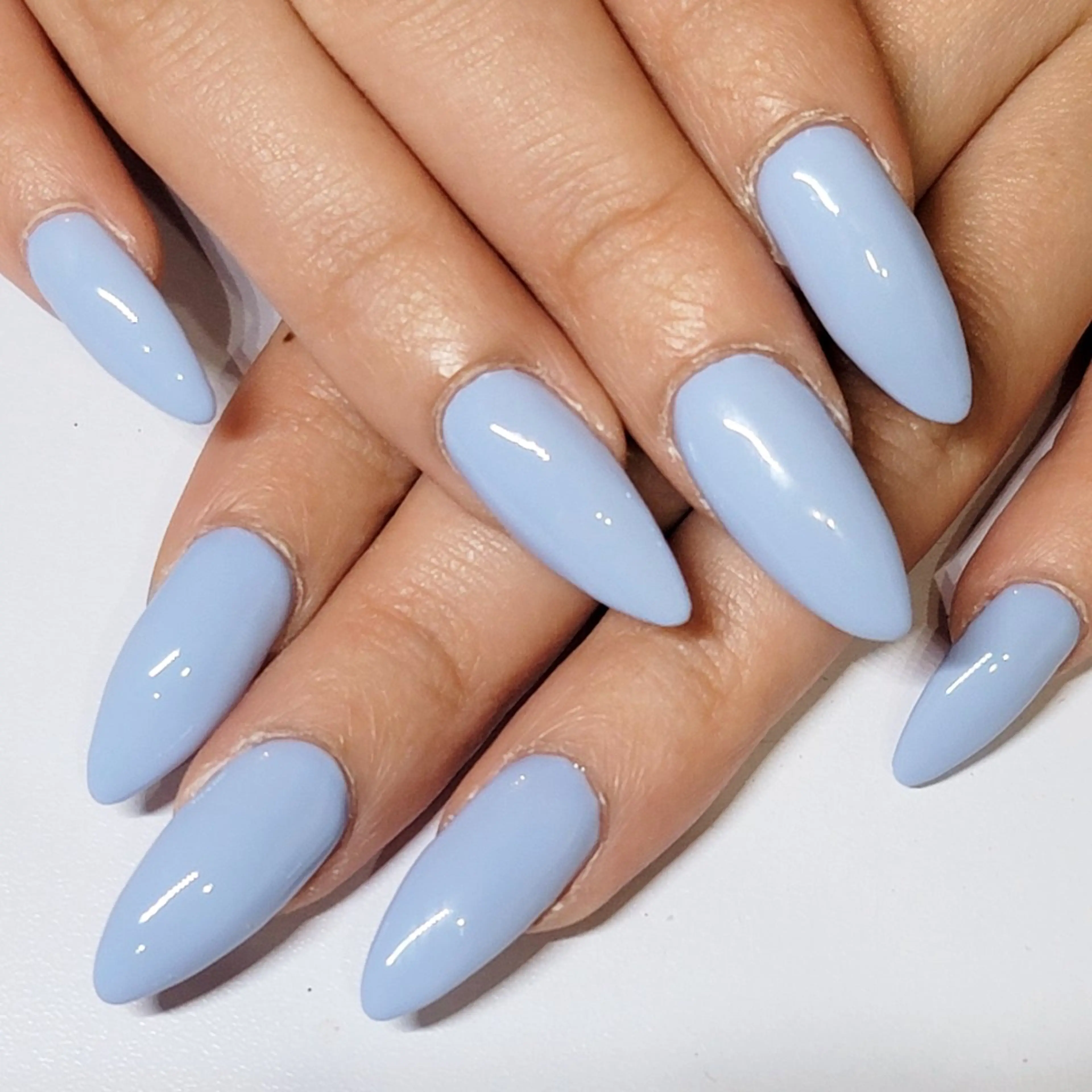 ネイル ブルー ワンカラーネイル ハンドネイル よしだ ひろきのネイルデザイン