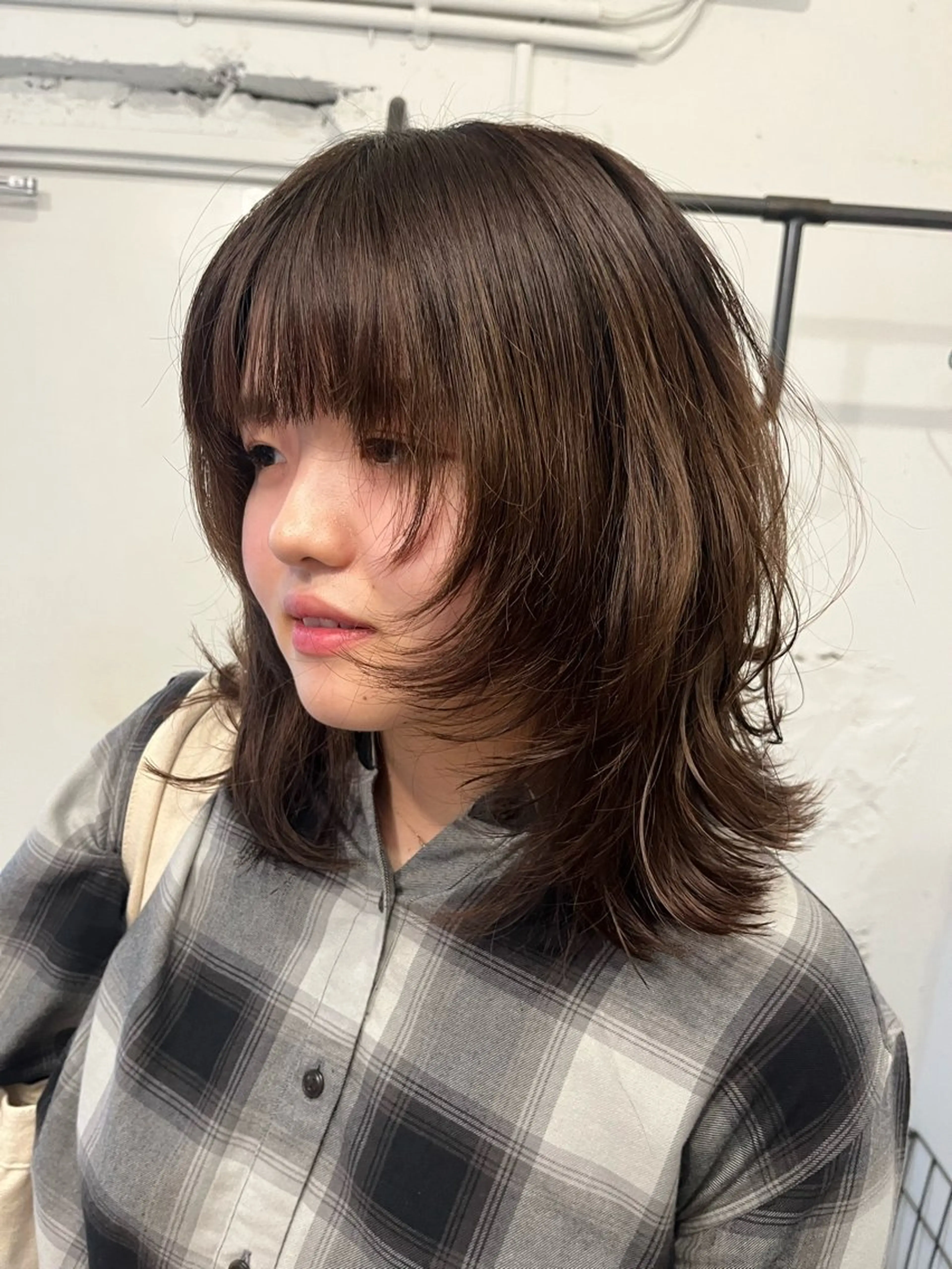 ミディアム カラー パーマ ヘアアレンジ メンズ キッズ メンズウルフカット レイヤーカット ウルフカット ウルフレイヤー ✴︎UNU ✴︎モエカのヘアスタイル