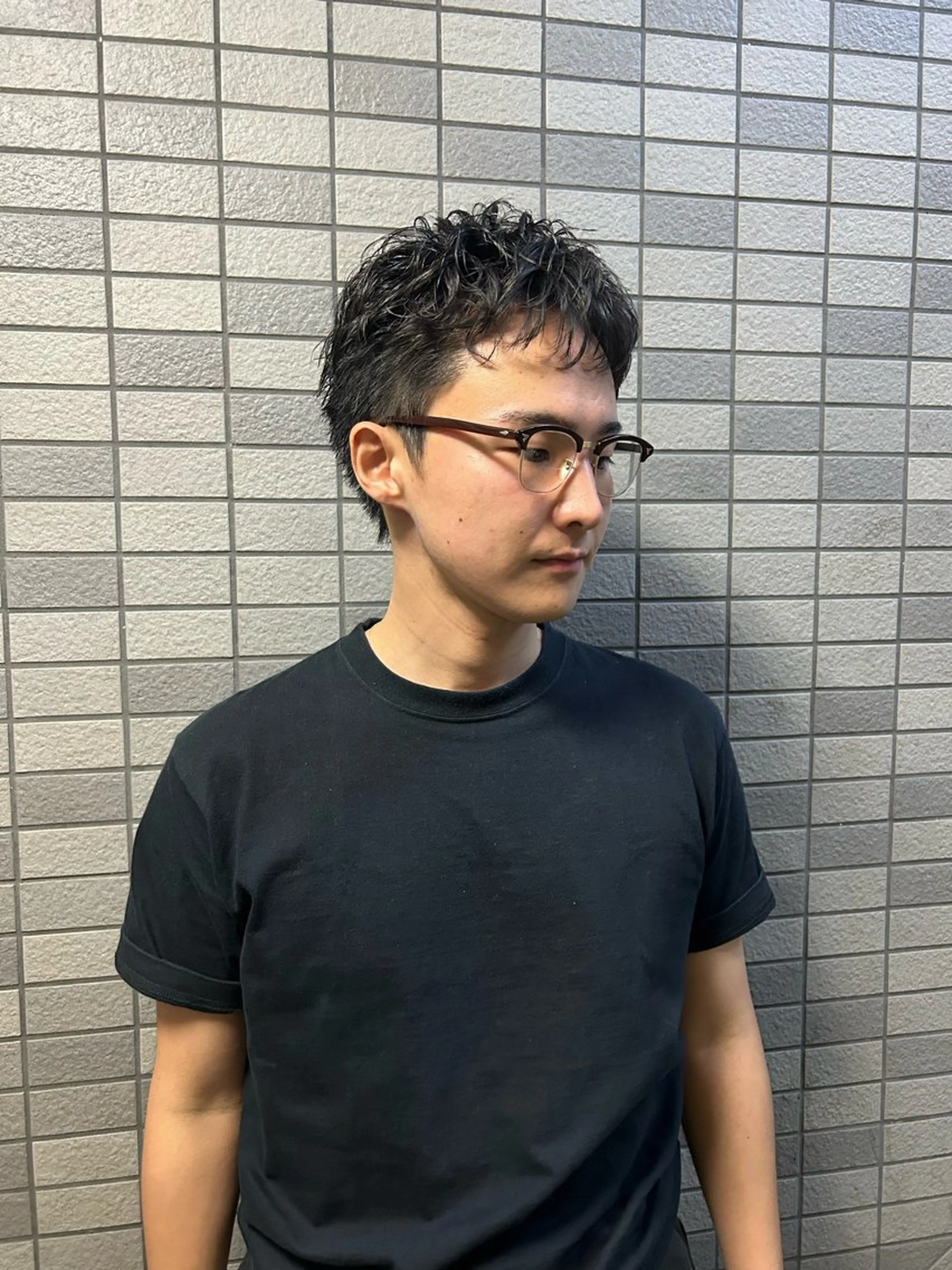 ショート パーマ メンズ メンズブリーチ メンズハイライト メンズインナーカラー メンズパーマ プードルパーマ カット パーマ トリートメント 💈メンズ短髪特化 ✂︎伊藤大輝💈のヘアスタイル
