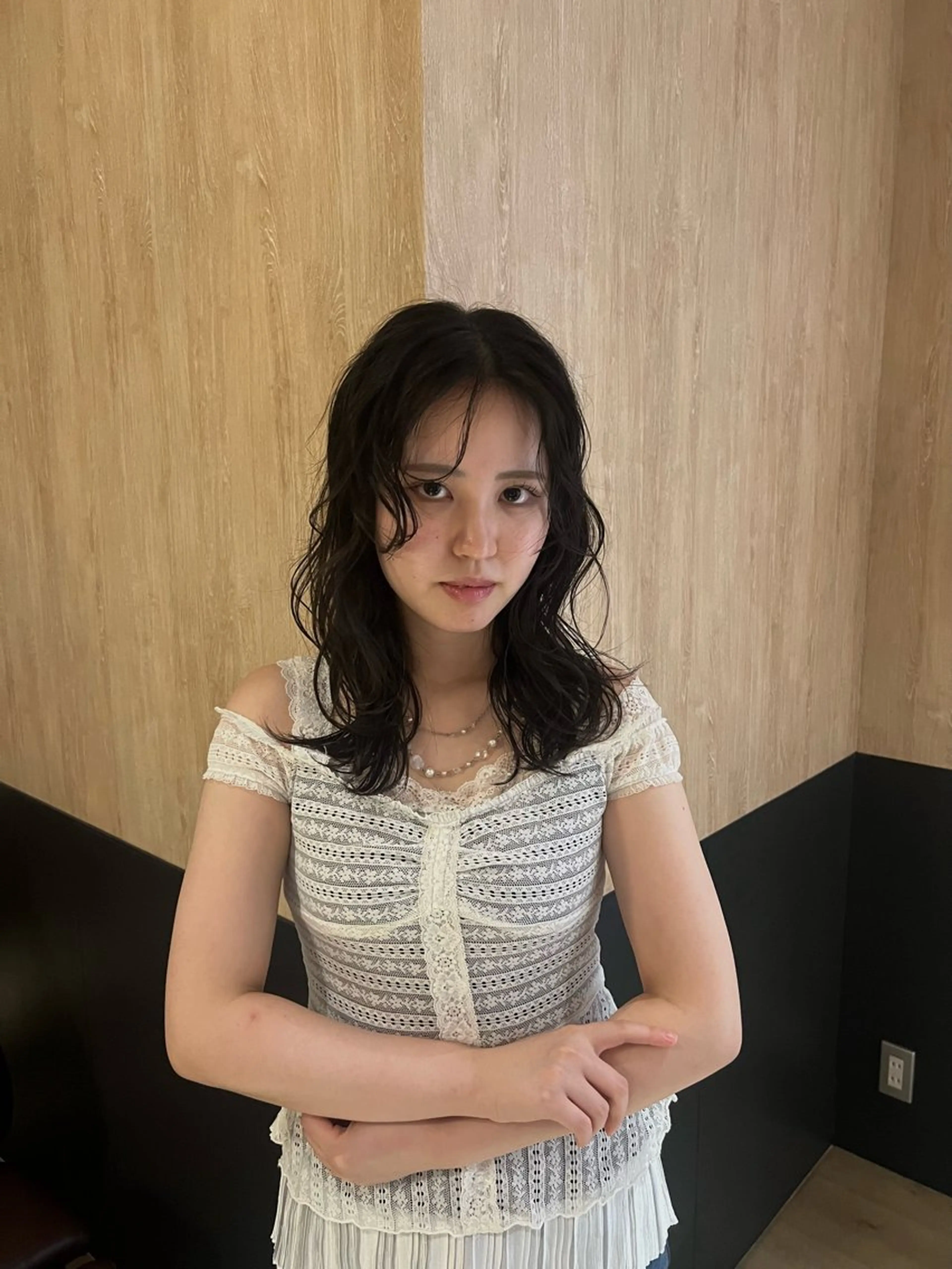 セミロング パーマ レイヤー/似合わせ/ yuan⟡.·のヘアスタイル