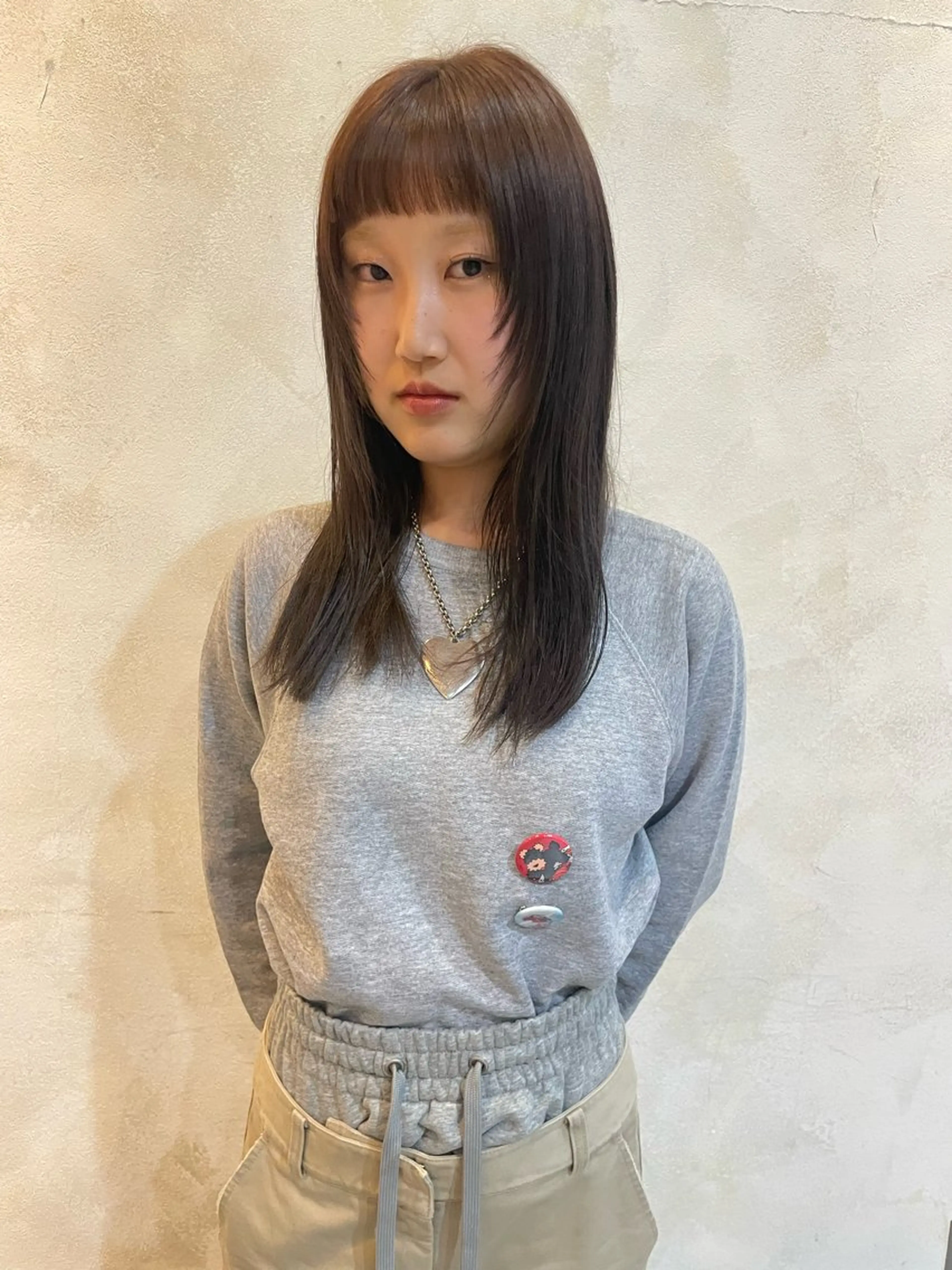 セミロング レイヤーカット カット 熊崎 葵のヘアスタイル