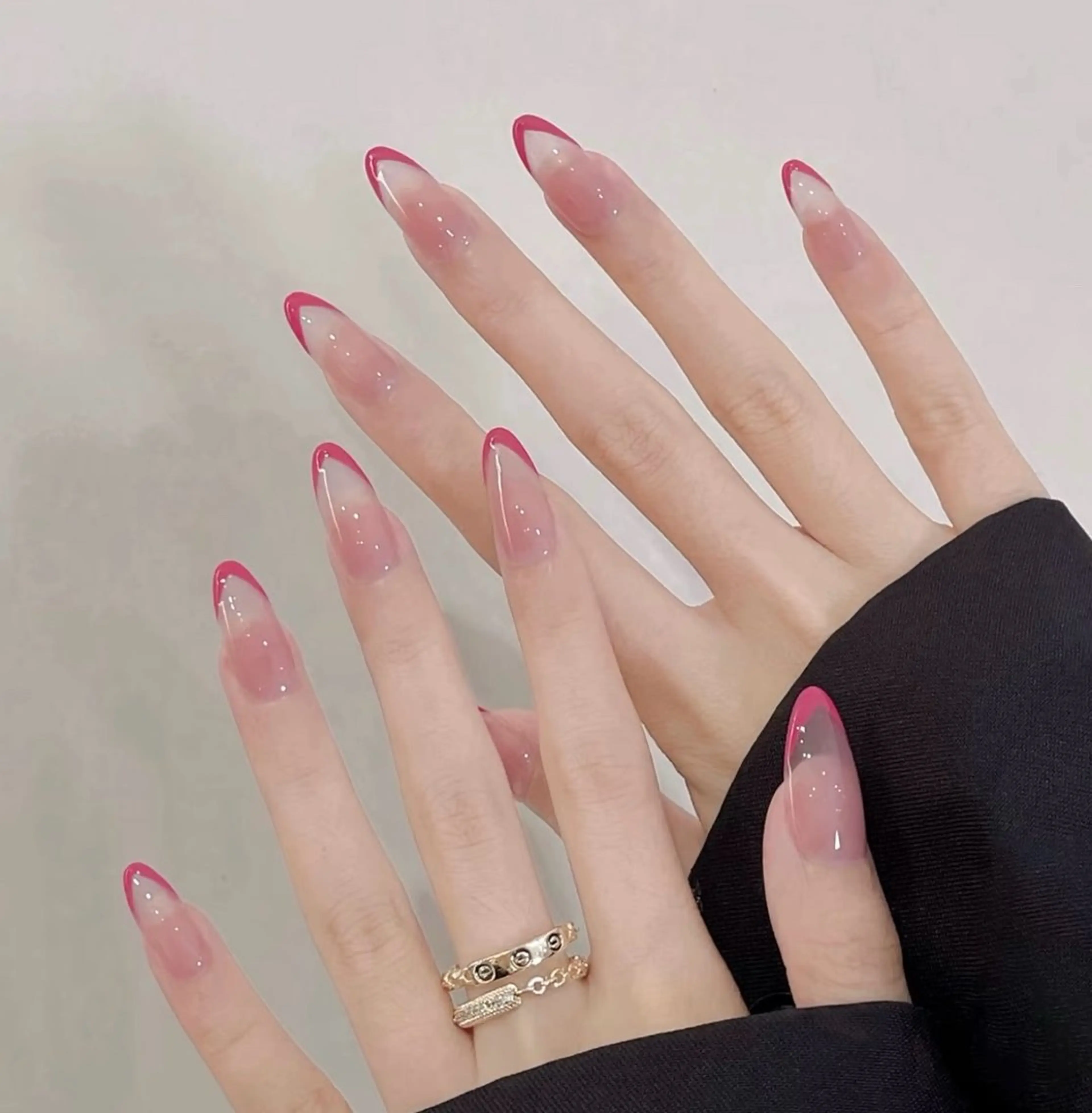 ネイル チークネイル 長さ出し フレンチネイル ガーリー 韓国ネイル sun nail池袋 モデル募集のネイルデザイン