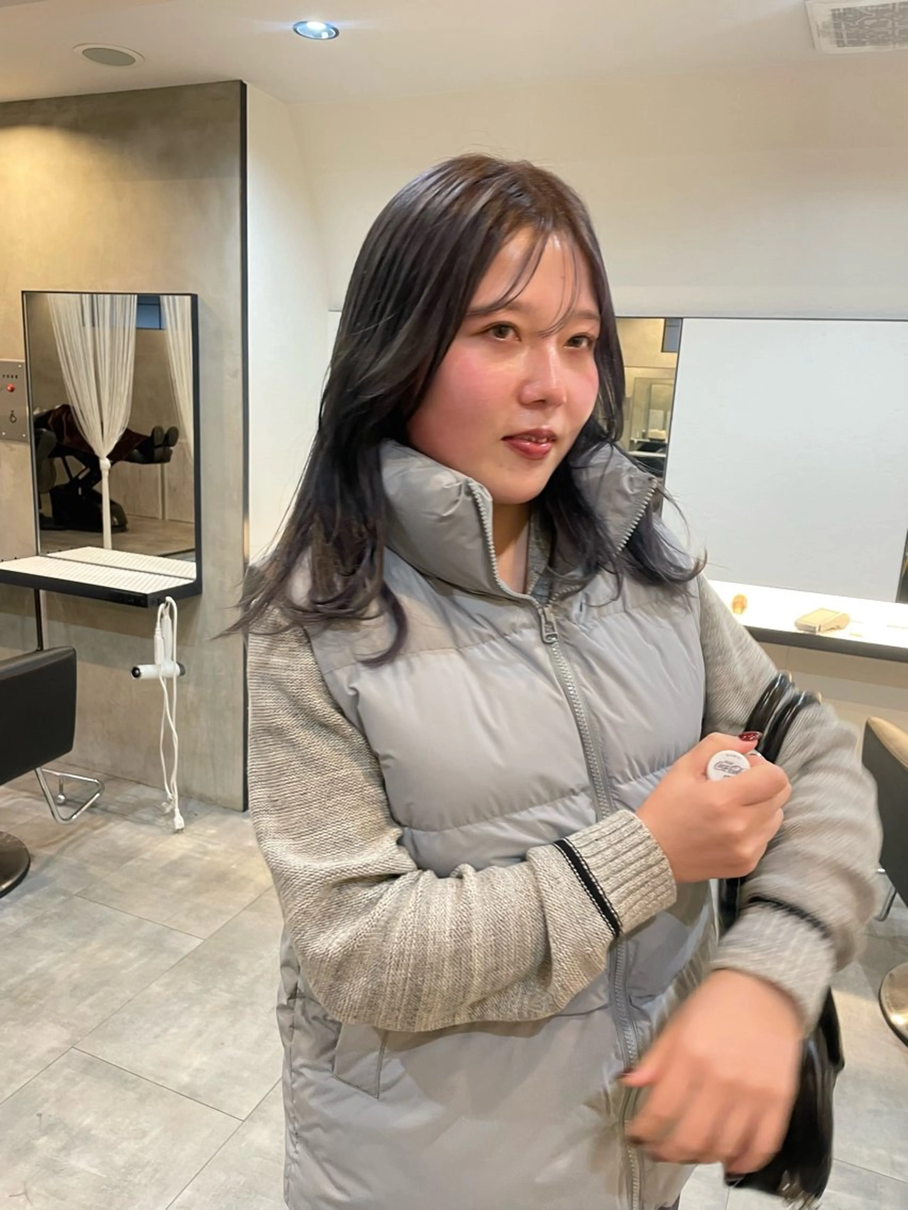 セミロング カラー ブルーカラー ブルーラベンダー ラベンダーカラー カット ヘアカラー トリートメント 渋谷 留菜のヘアスタイル