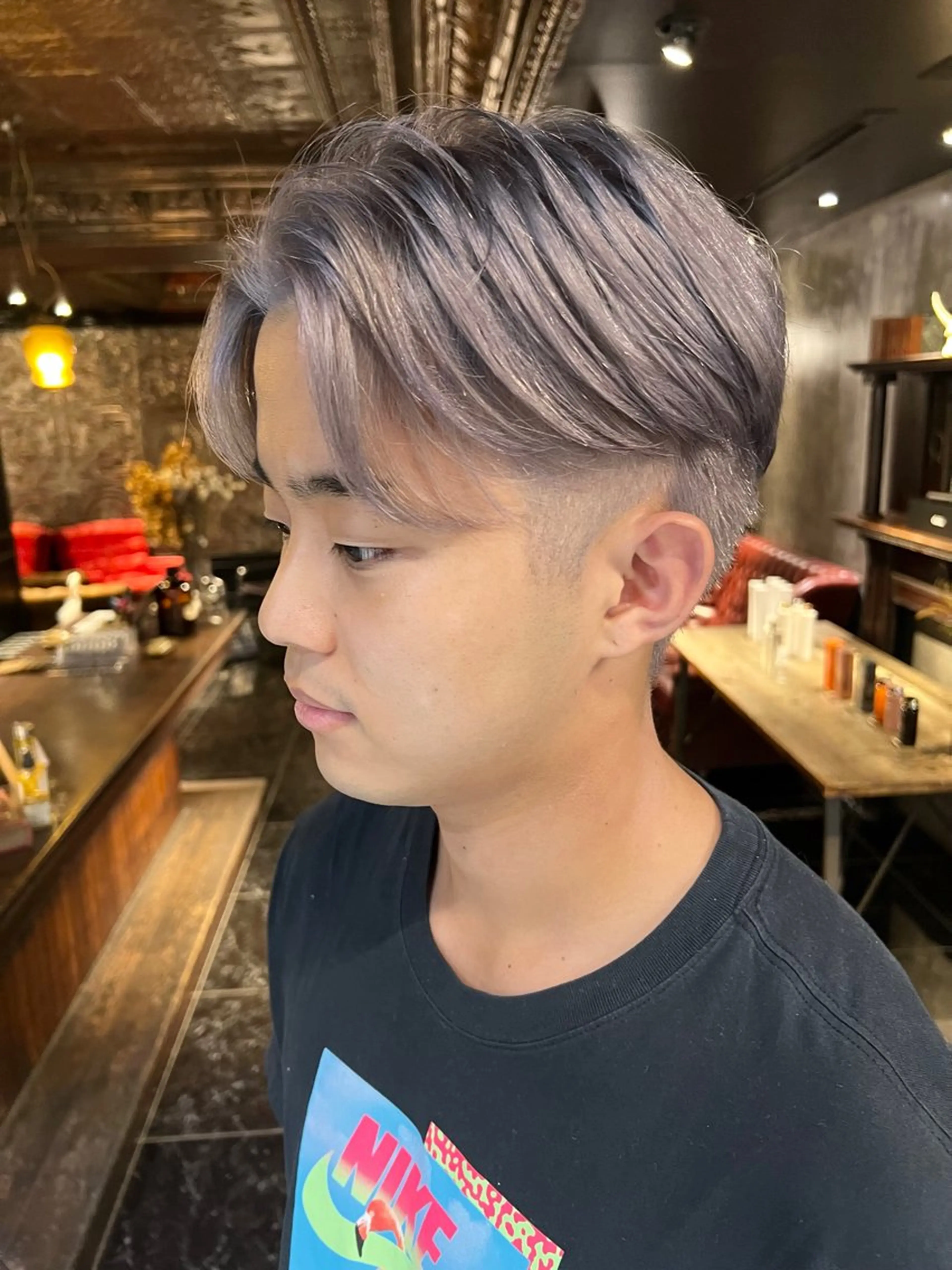 カラー メンズ メンズハイトーン ハイトーンカラー ラベンダーカラー シルバー ヘアカラー GO TODAY 原宿本店所属・髪質改善/縮毛矯正 /DAIKIのヘアスタイル