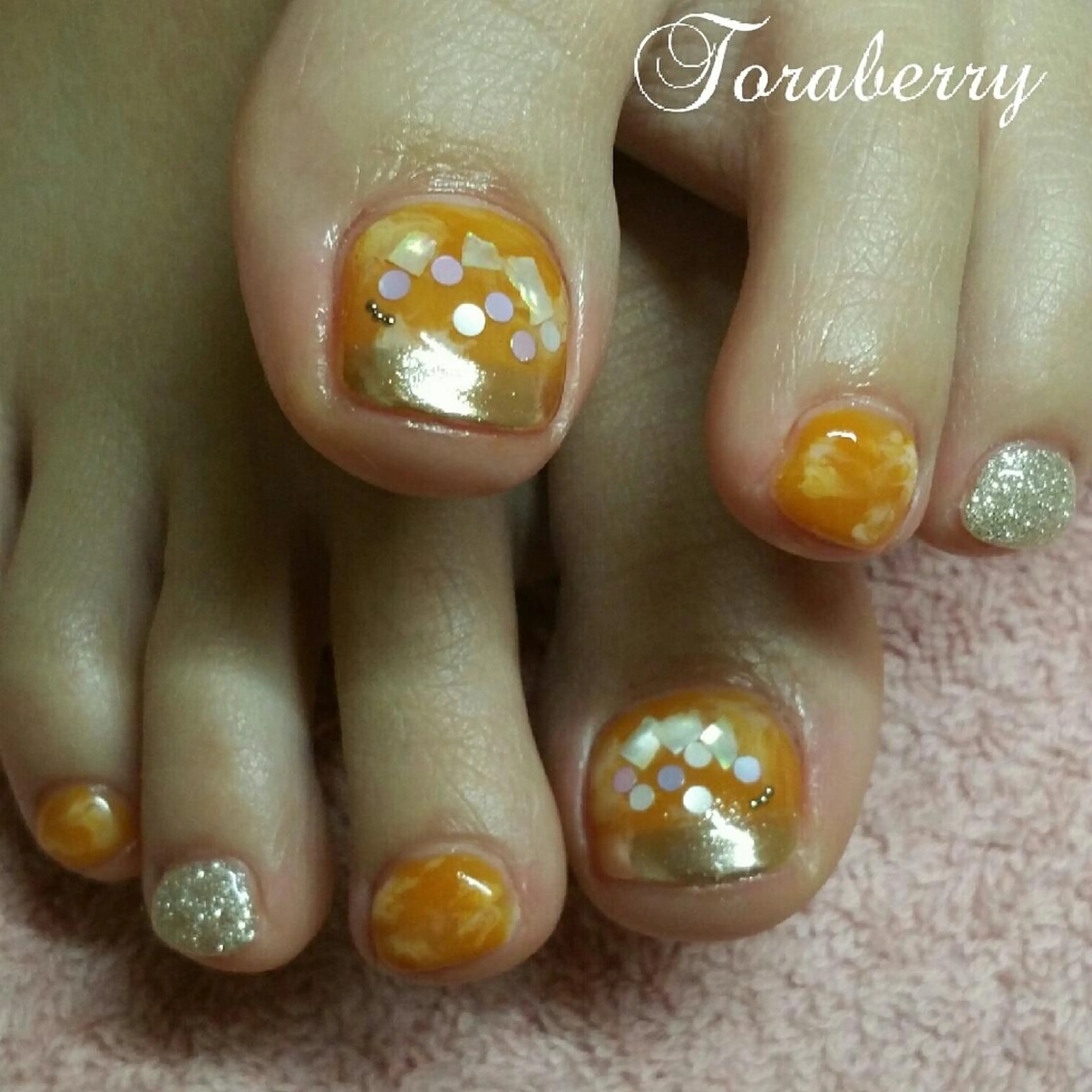 ネイル フレンチネイル ミラーネイル フットネイル ネイリスト なつみのネイルデザイン