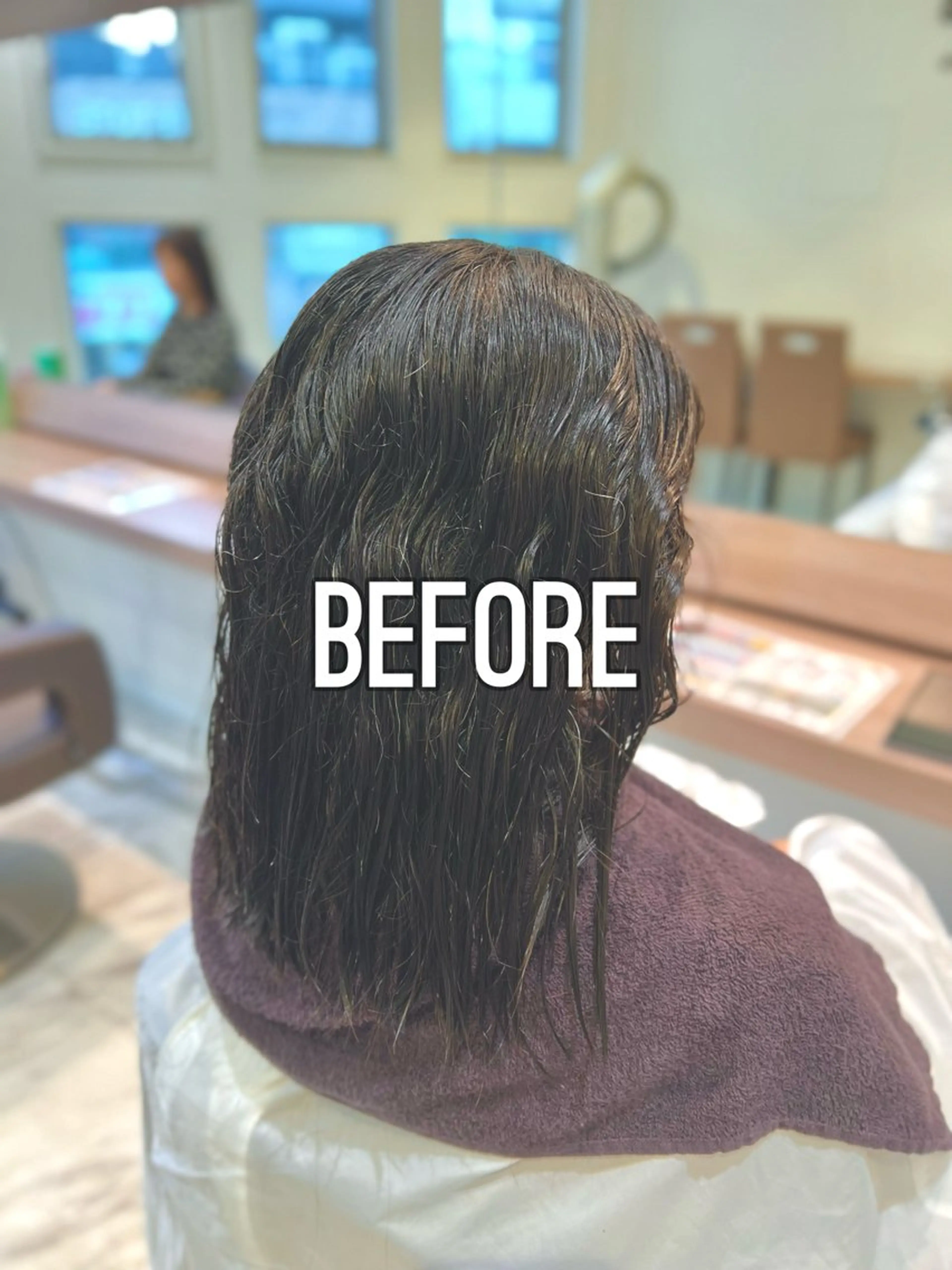 セミロング パーマ 縮毛矯正 Yuka/Aujua ソムリエ/髪質改善のヘアスタイル