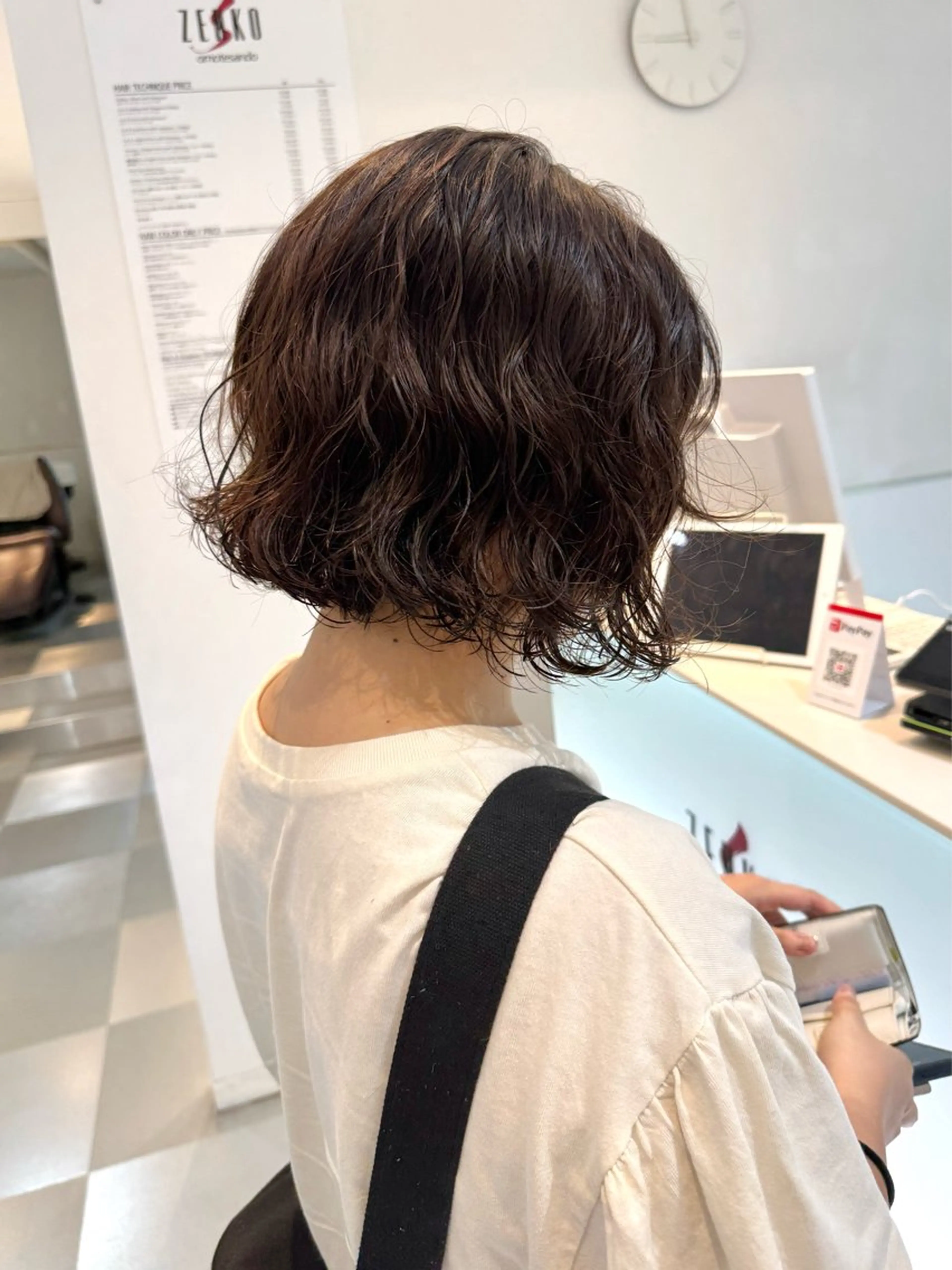 ミディアム パーマ ミディアムパーマ ボブ カット パーマ トリートメント デジタルパーマ 🌀ボブ　萩原　龍のヘアスタイル