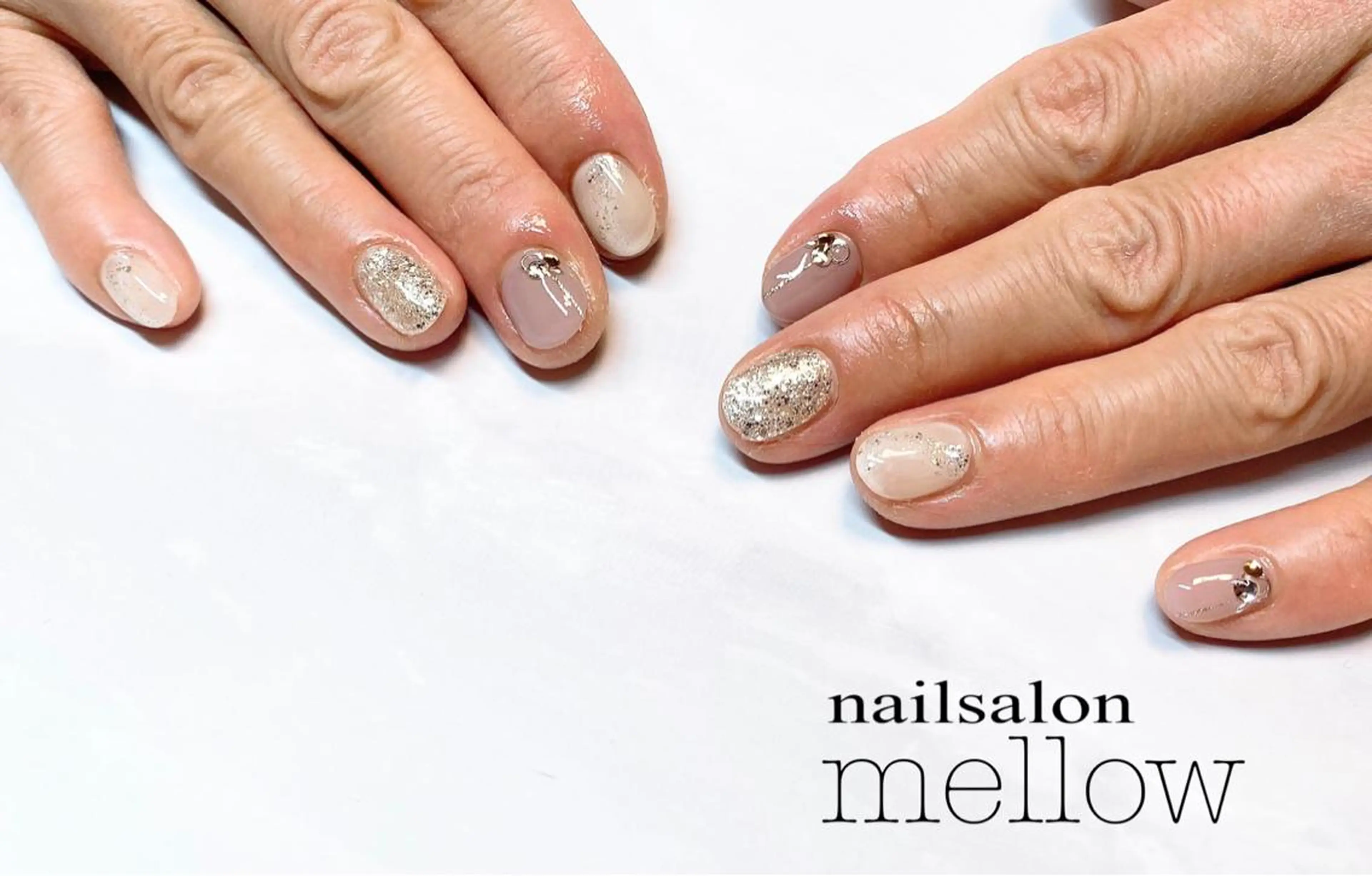 ネイル オフィスネイル パープル 大山 浩美のネイルデザイン