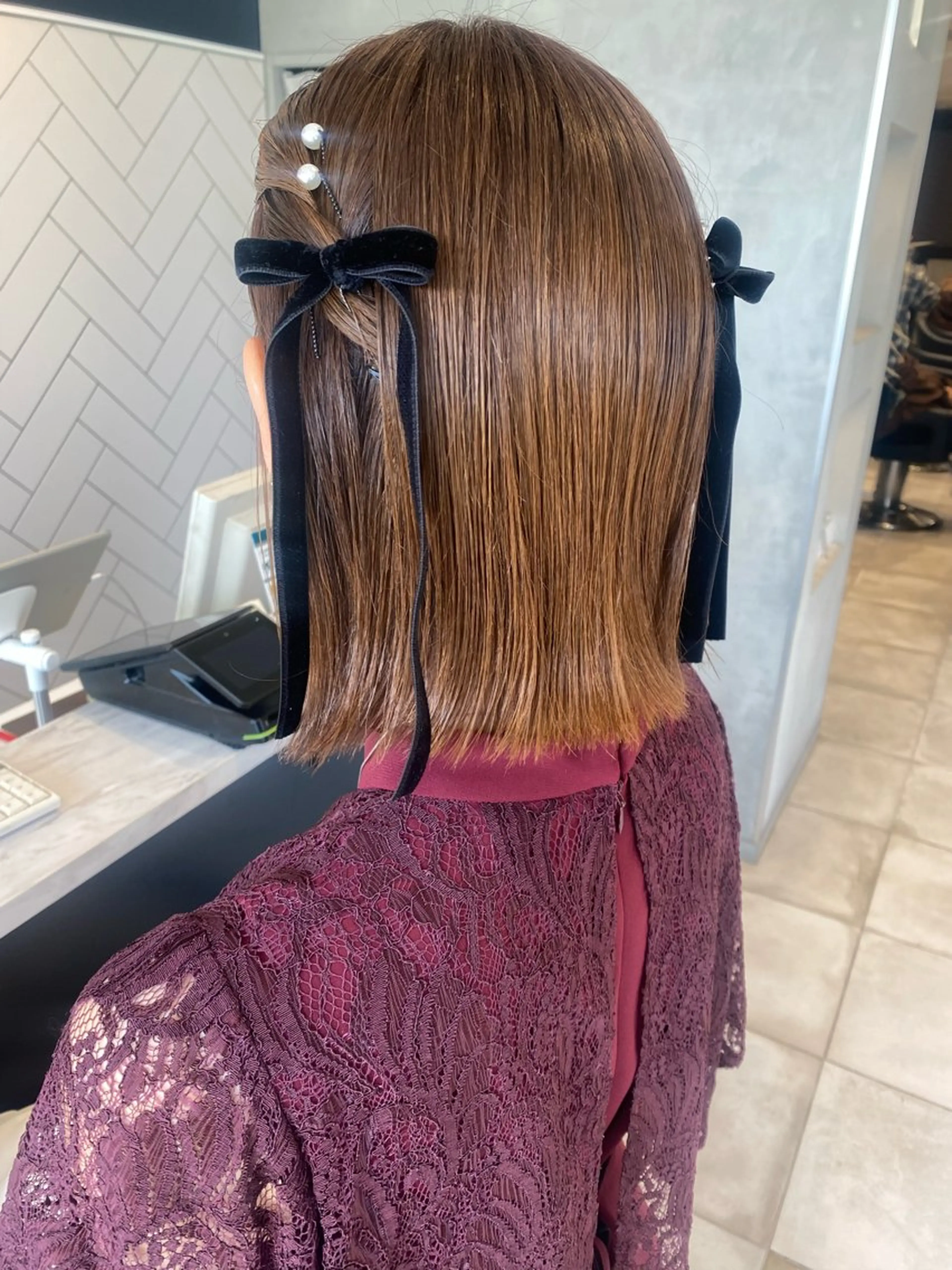 ミディアム ヘアアレンジ 久保田 茜のヘアスタイル