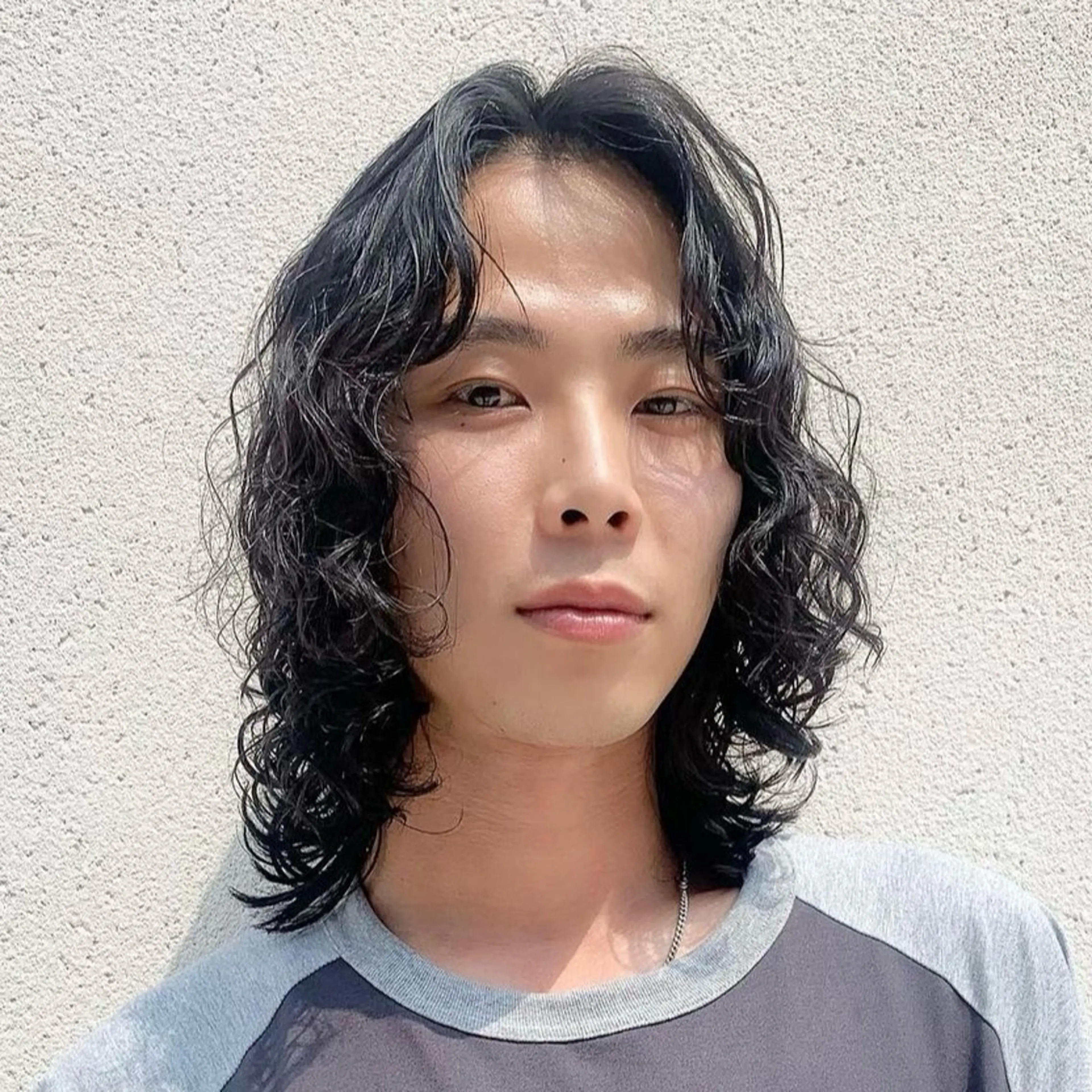 ロング パーマ ヘアアレンジ メンズ カット パーマ fifth 石川 凪のヘアスタイル