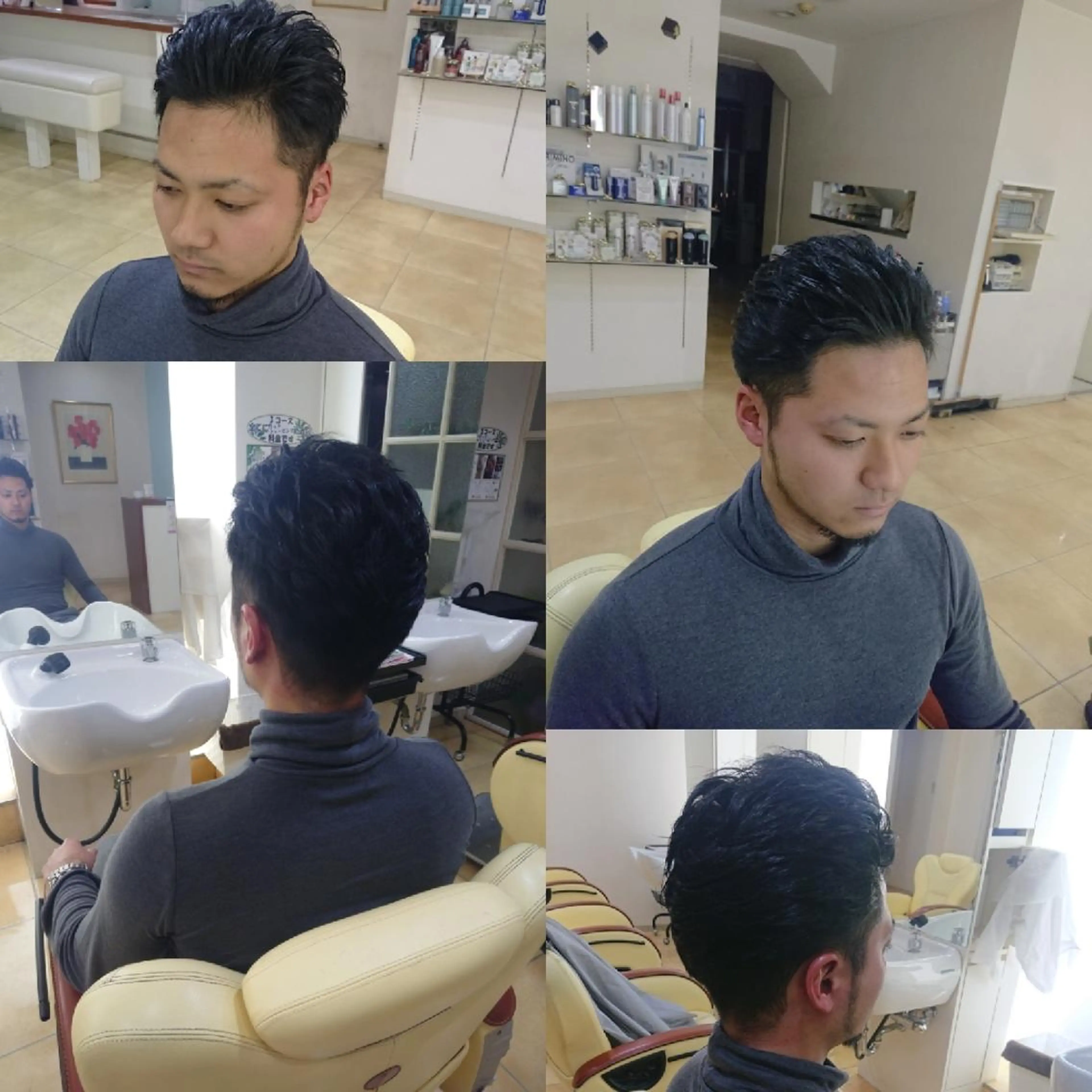 ショート パーマ メンズ ショートヘア デザインカラー/ 推しの配色　肥後のヘアスタイル