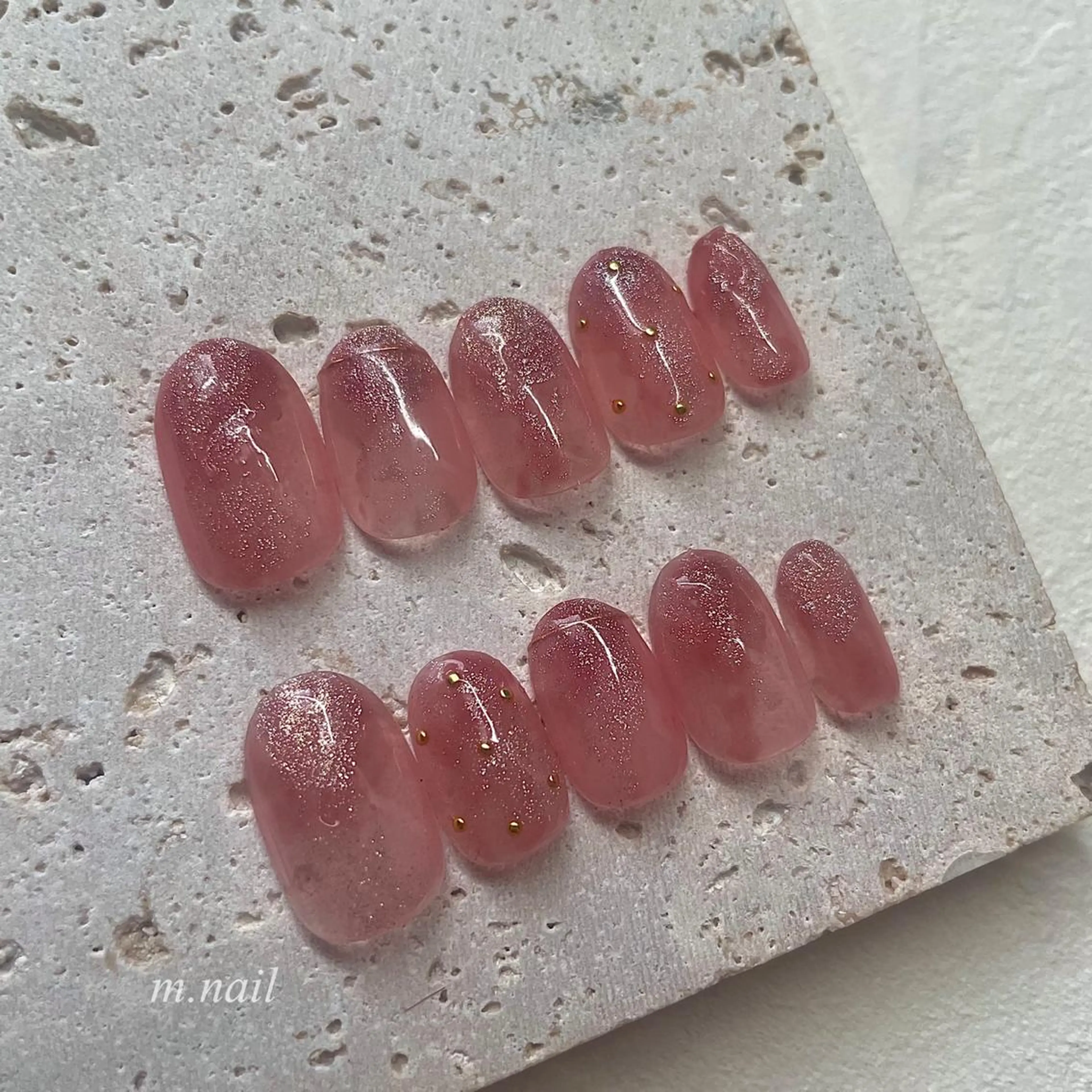 ネイル アートネイル ゴールド マグネットネイル 大理石ネイル(マーブル) ミラーネイル m.nail salonのネイルデザイン