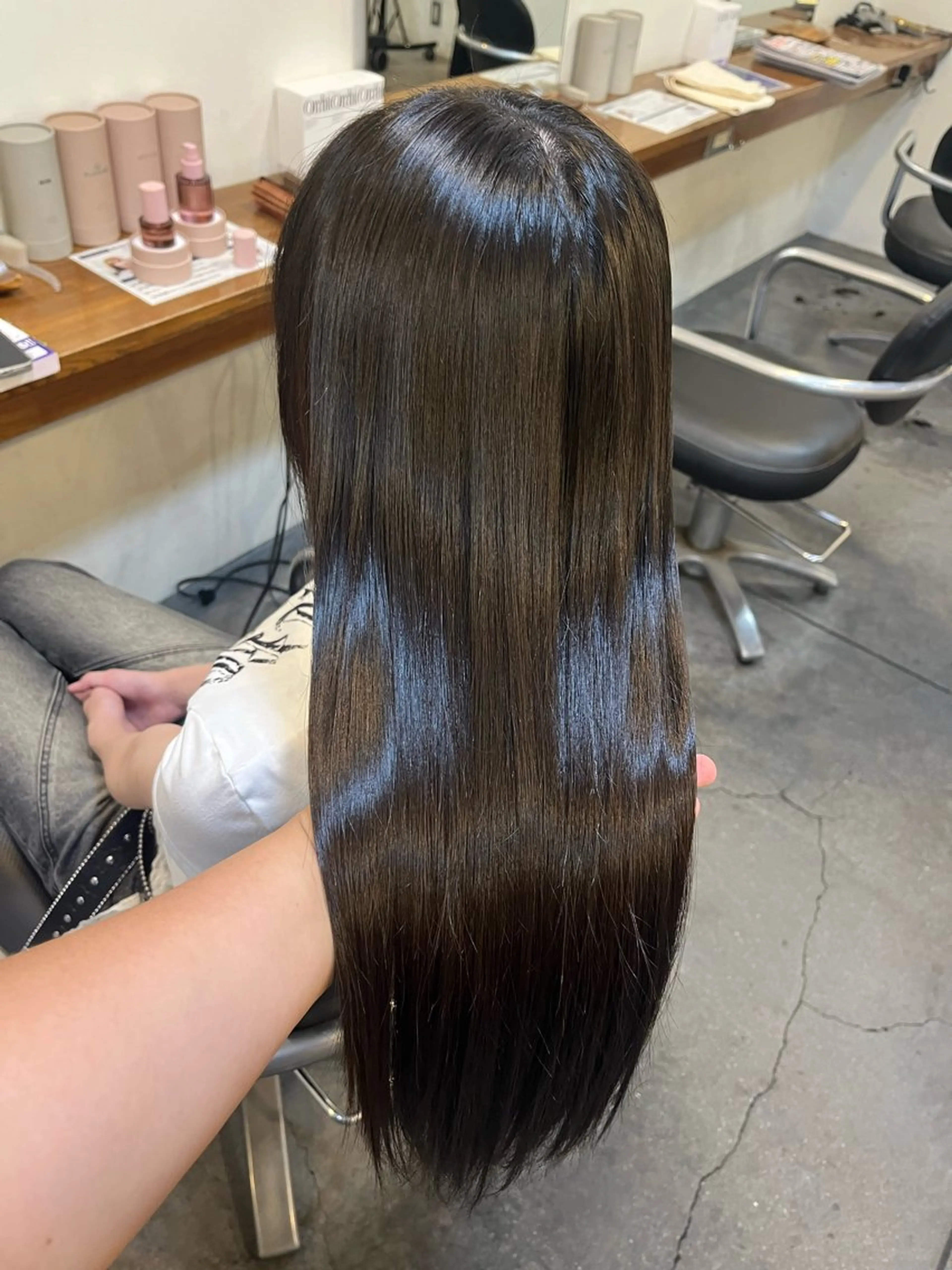 ロング パーマ 縮毛矯正 丸山 菜々子のヘアスタイル