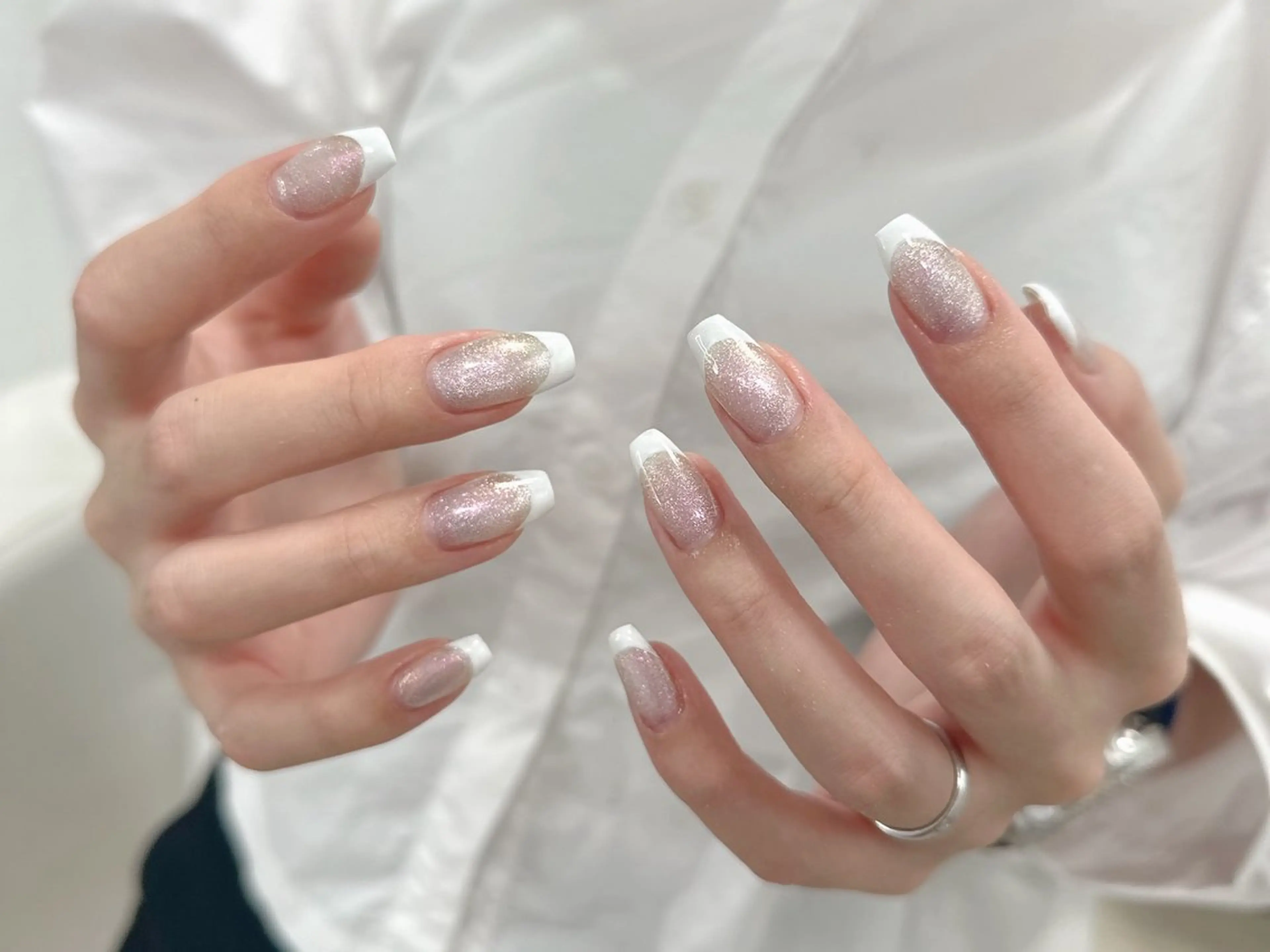 【オフ込み】フレンチネイル(色変更可)の写真