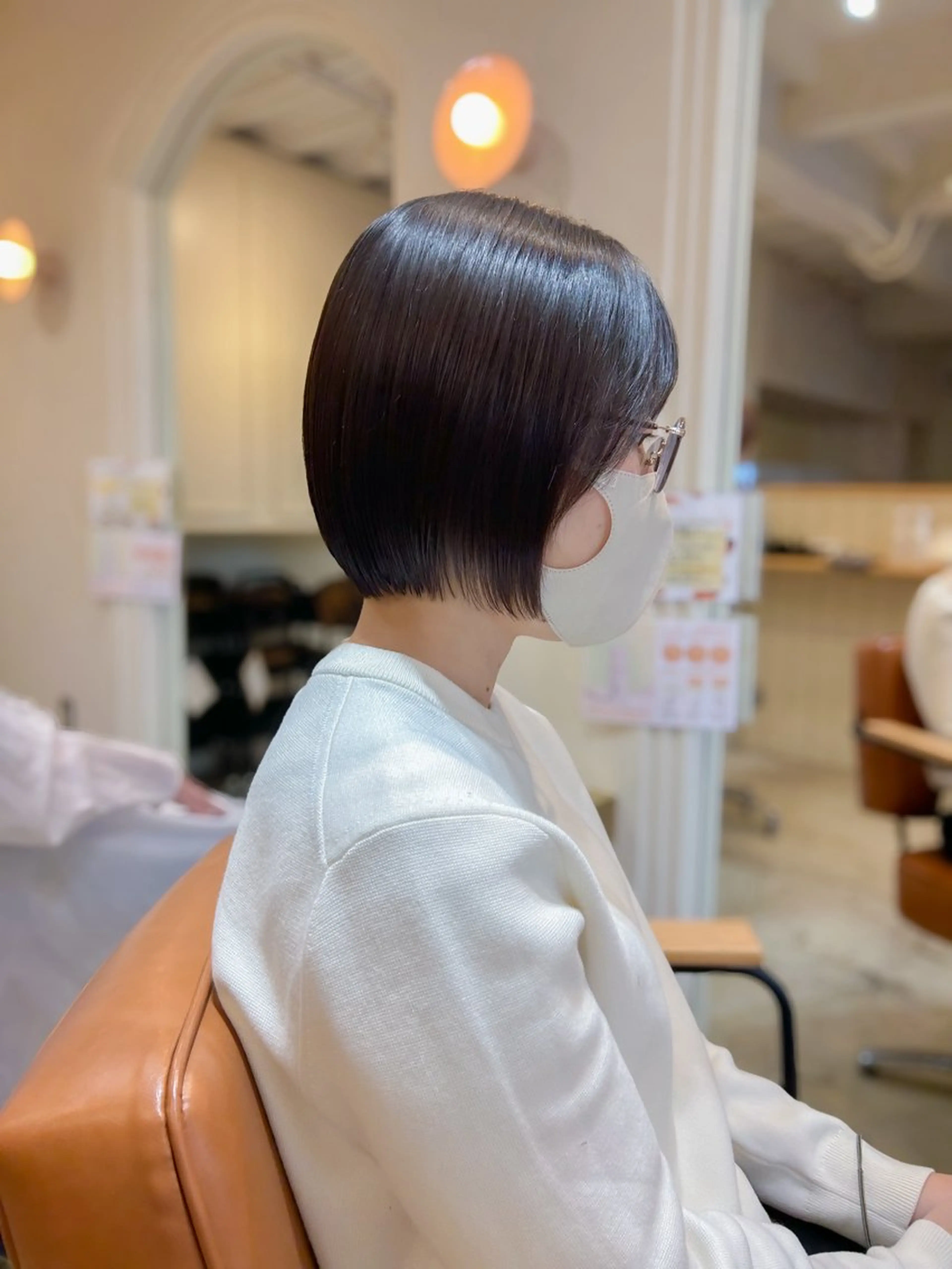 ショート ショートボブ ボブ ショートヘア 山﨑弓夢/ 撮影モデル/ボブのヘアスタイル