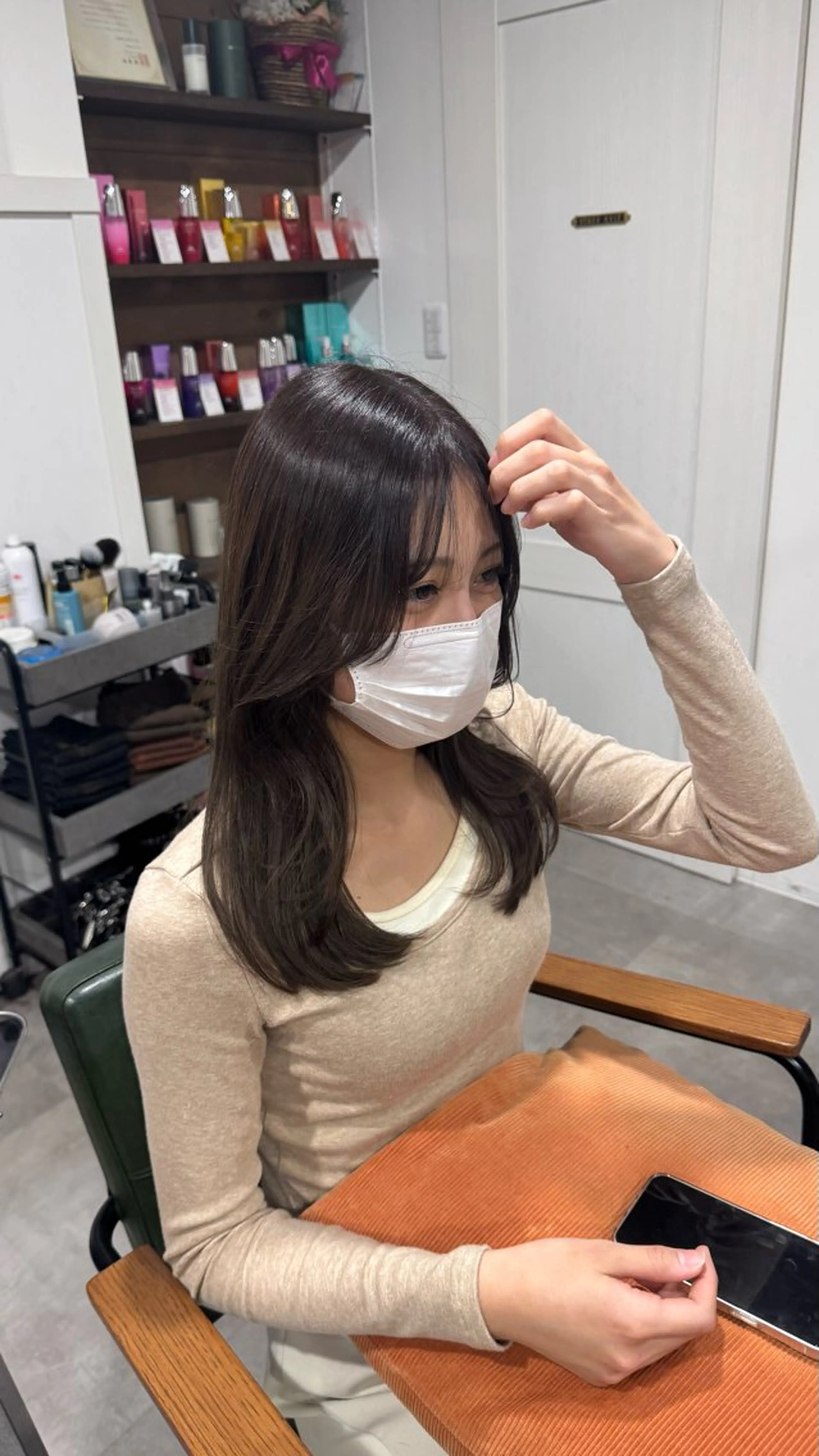 ミディアム 平尾/艶カラー/ アッシュ系/中川誠大のヘアスタイル