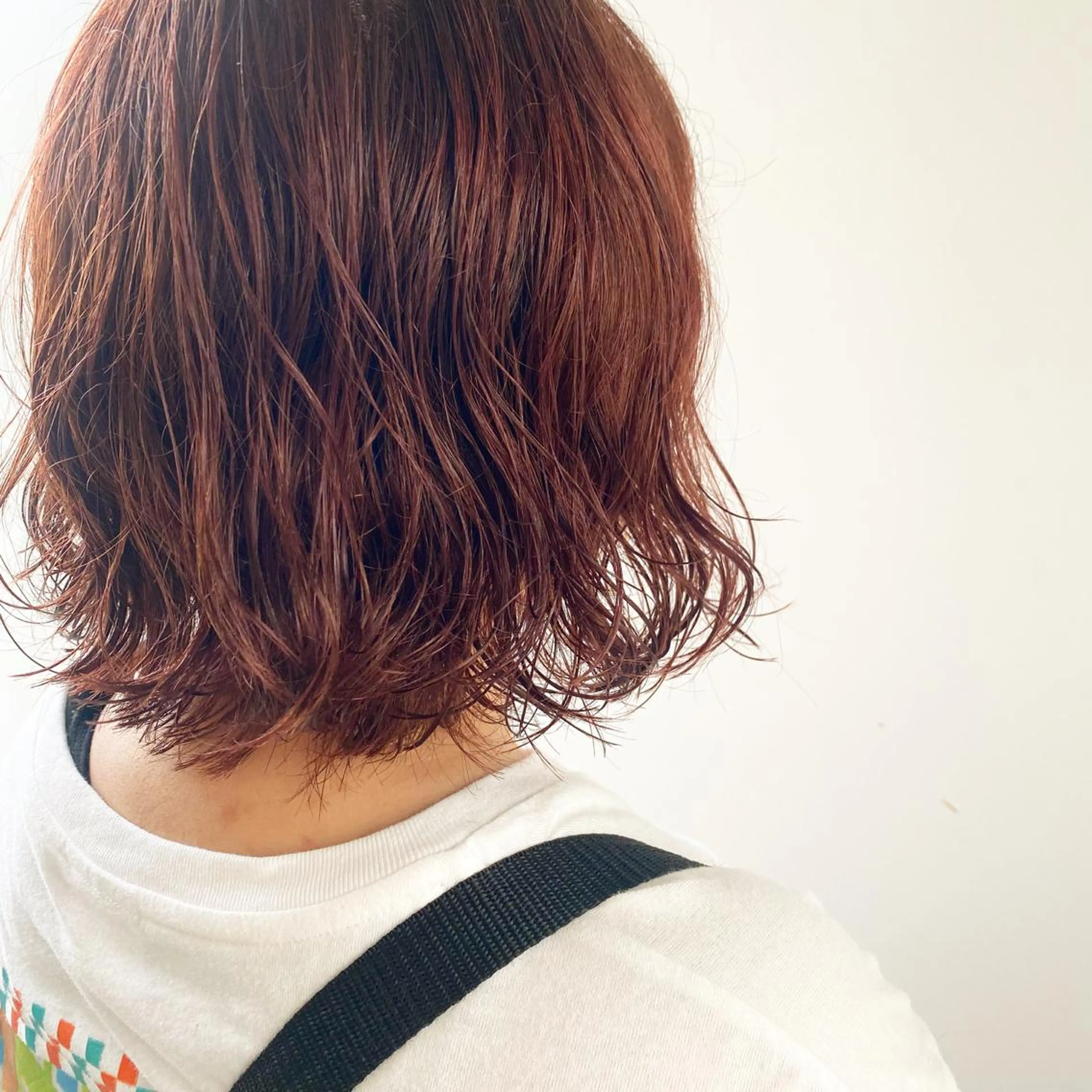 ミディアム ミディアムパーマ ボブ カット パーマ アオトソラ いしざかのヘアスタイル