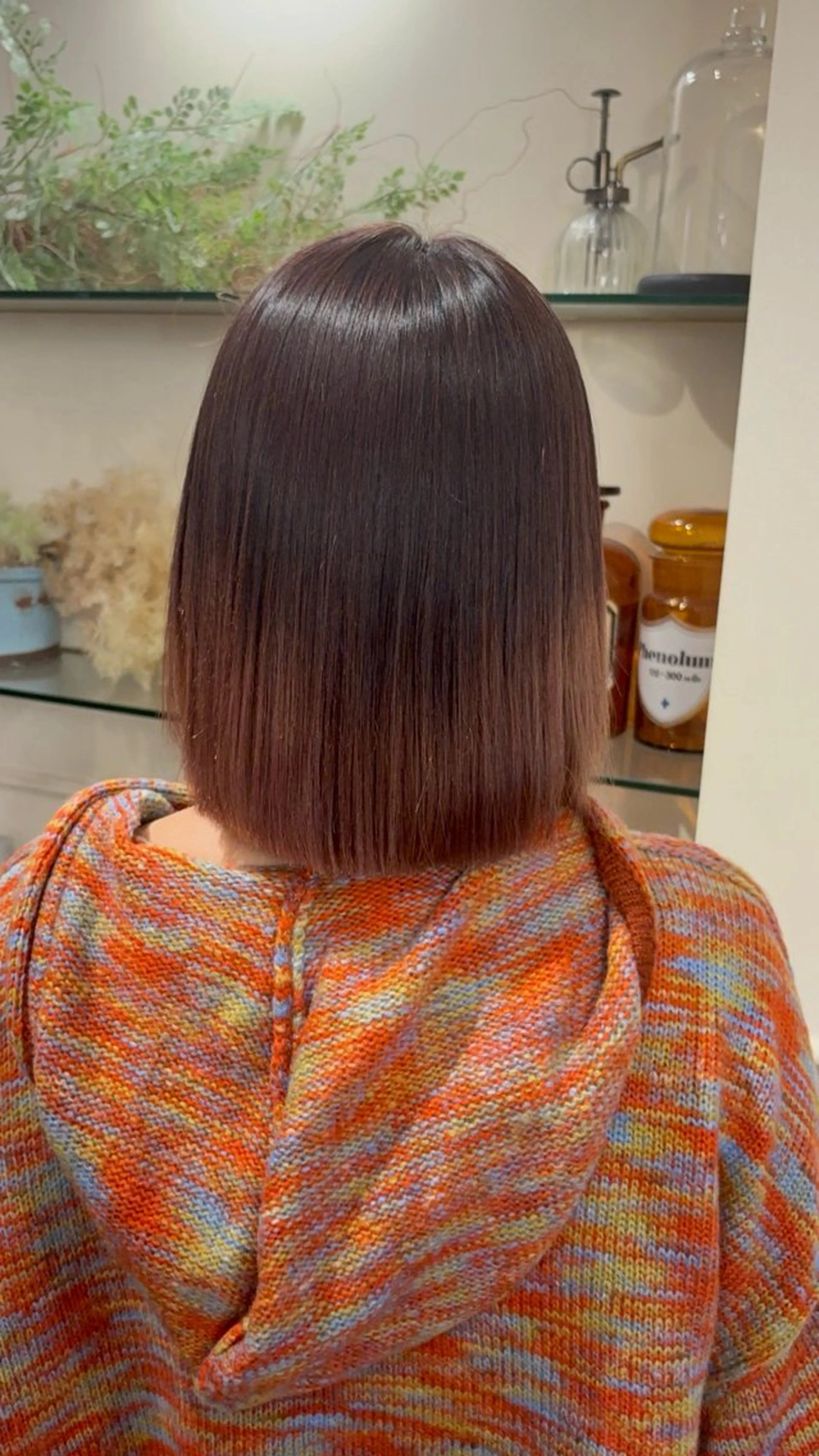 ミディアム 縮毛矯正 Konomura Neneのヘアスタイル