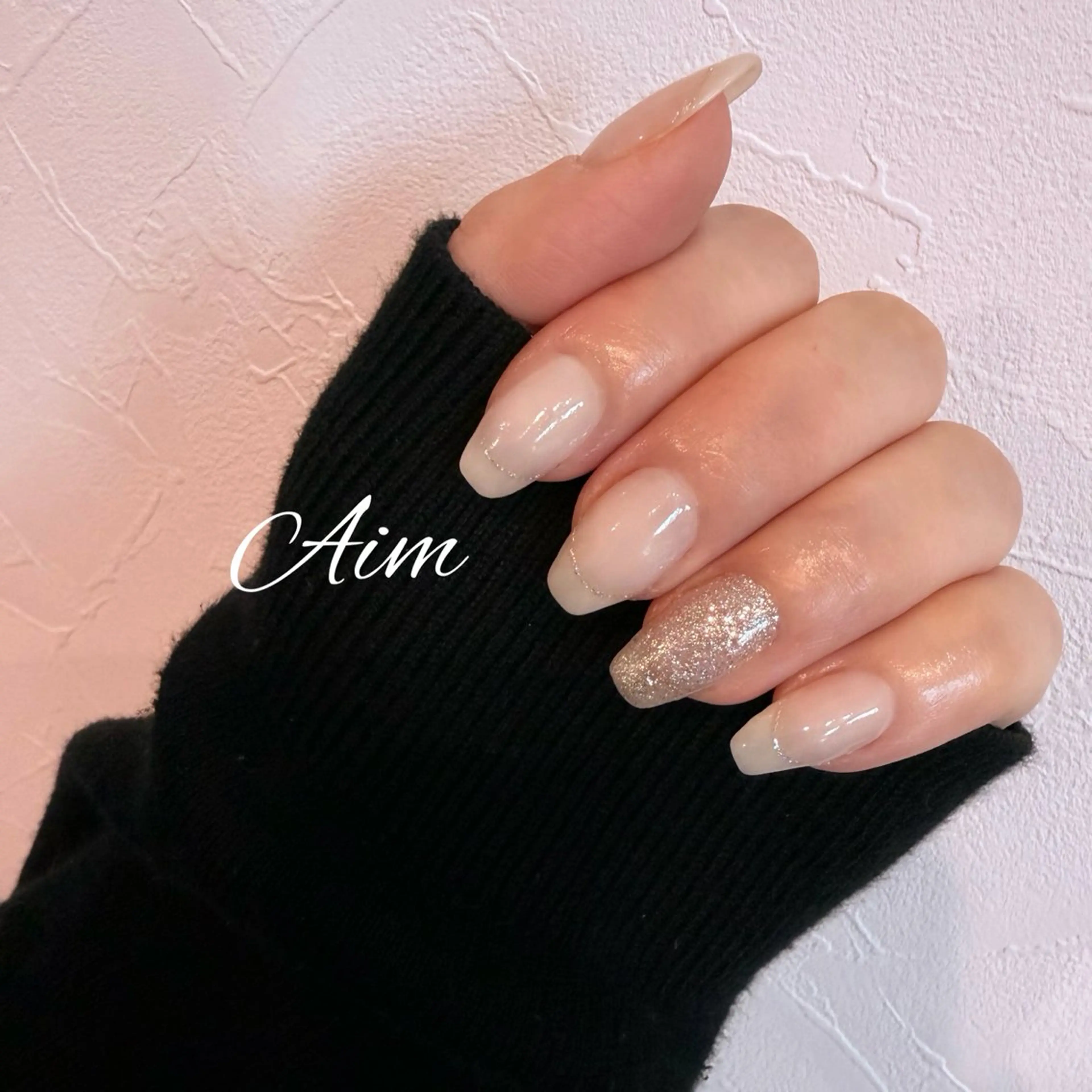 ネイル シンプルネイル ハンドネイル Aim🌿 kanaのネイルデザイン