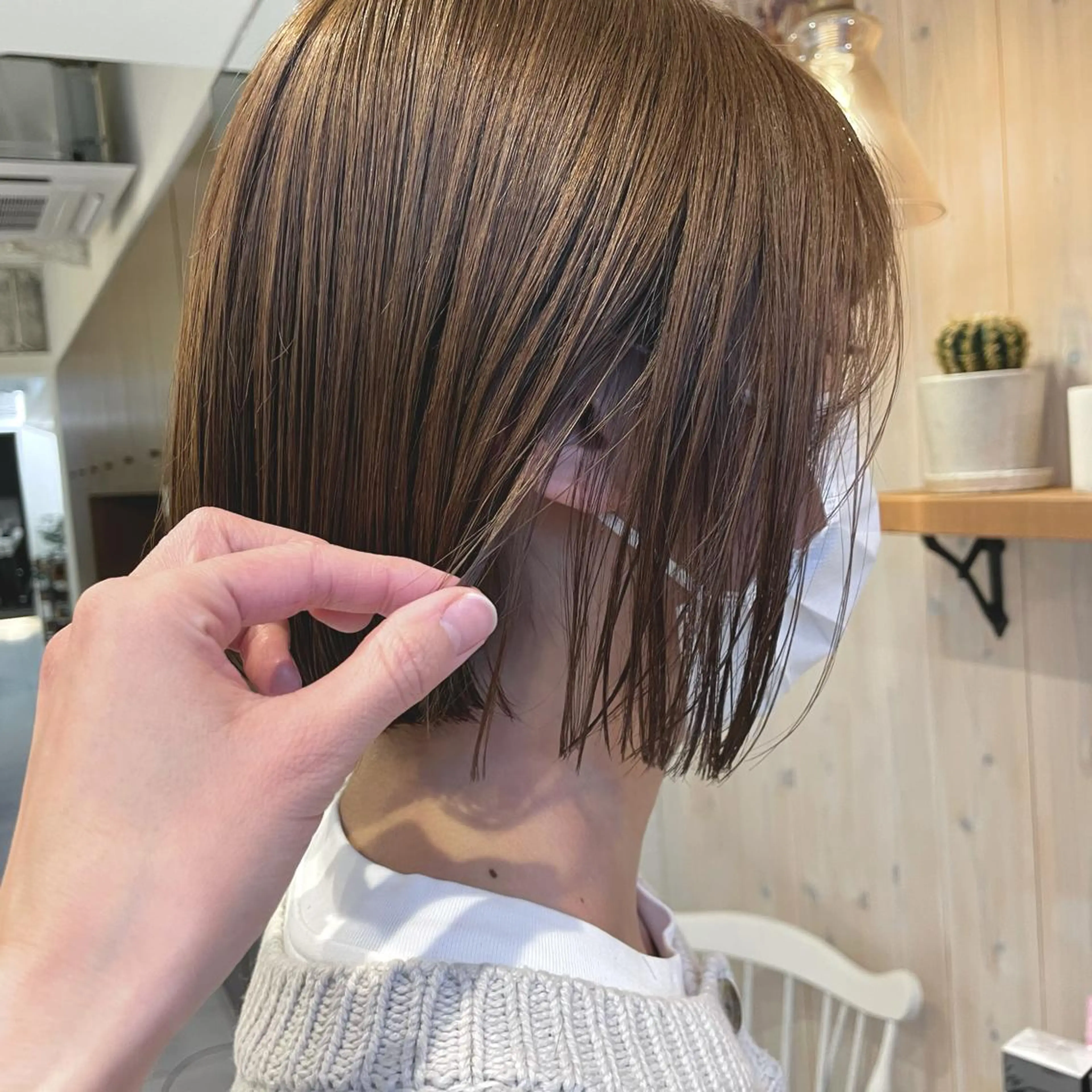 ショート カラー グレージュ ボブ 透明感カラー/ 寺田千雅子のヘアスタイル