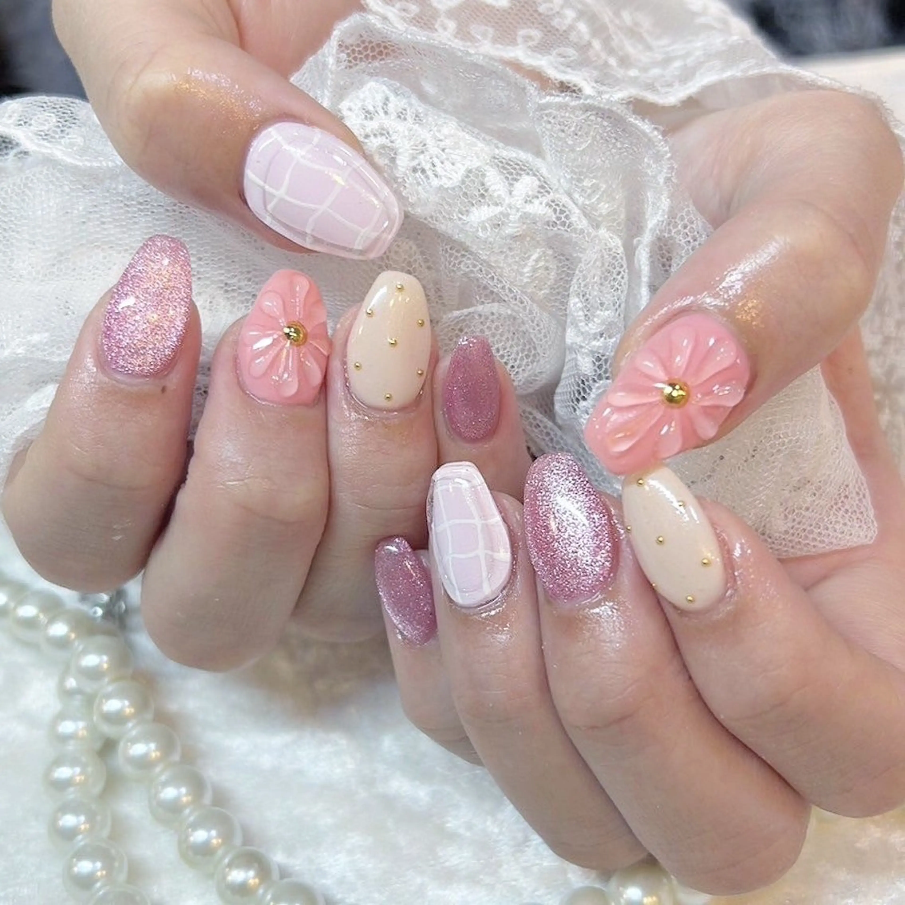 ネイル 長さ出し フットネイル 韓国ネイル マグネットネイル 持ち込み ハンドネイル Minami 🍓のネイルデザイン