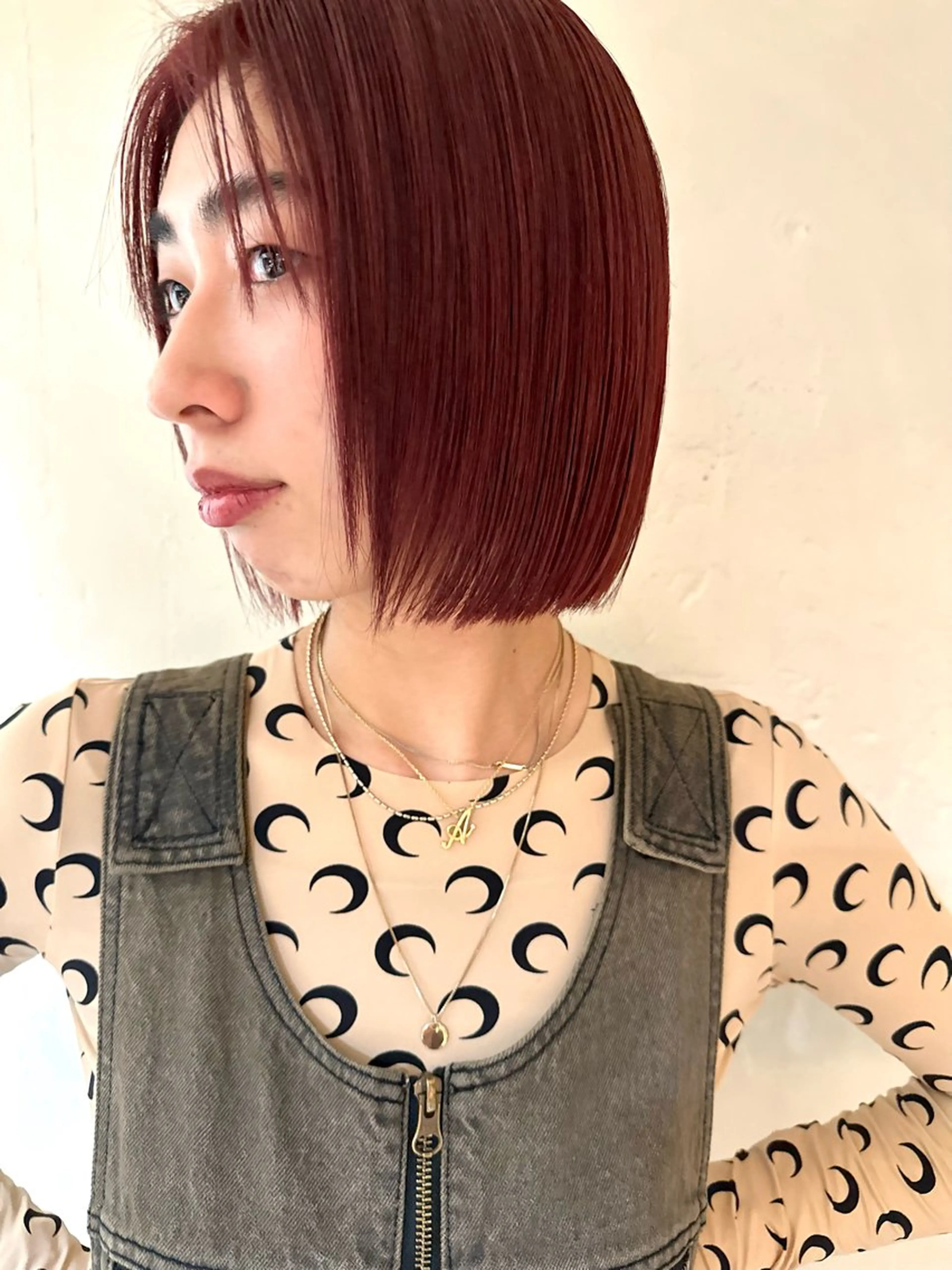 ミディアム カラー ヘアアレンジ 🤎ono/ 切りっぱなしボブ🤎のヘアスタイル