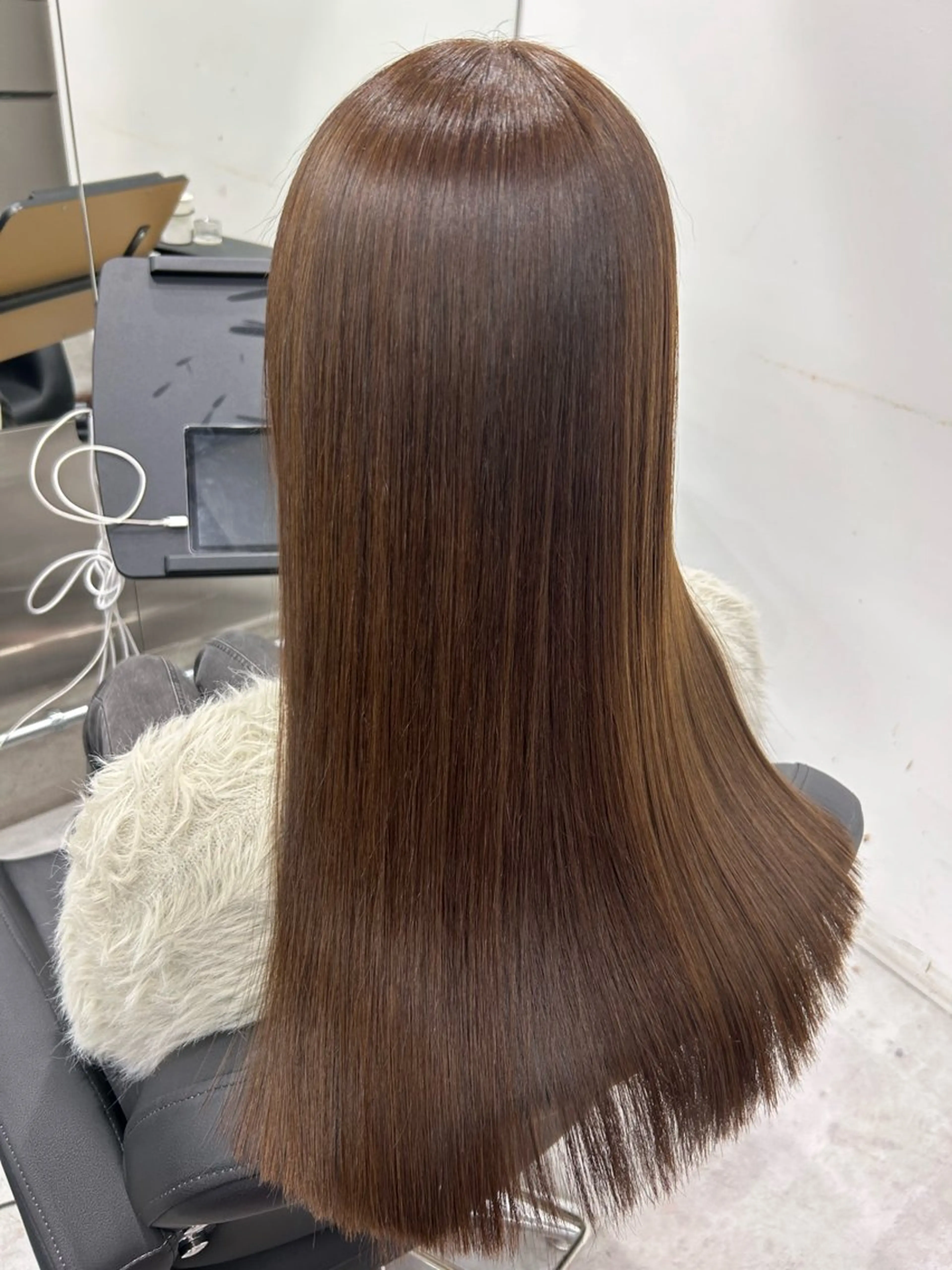 ロング 髪質改善 縮毛矯正 縮毛矯正 Aoba 🫧艶ハイトーン🫧のヘアスタイル