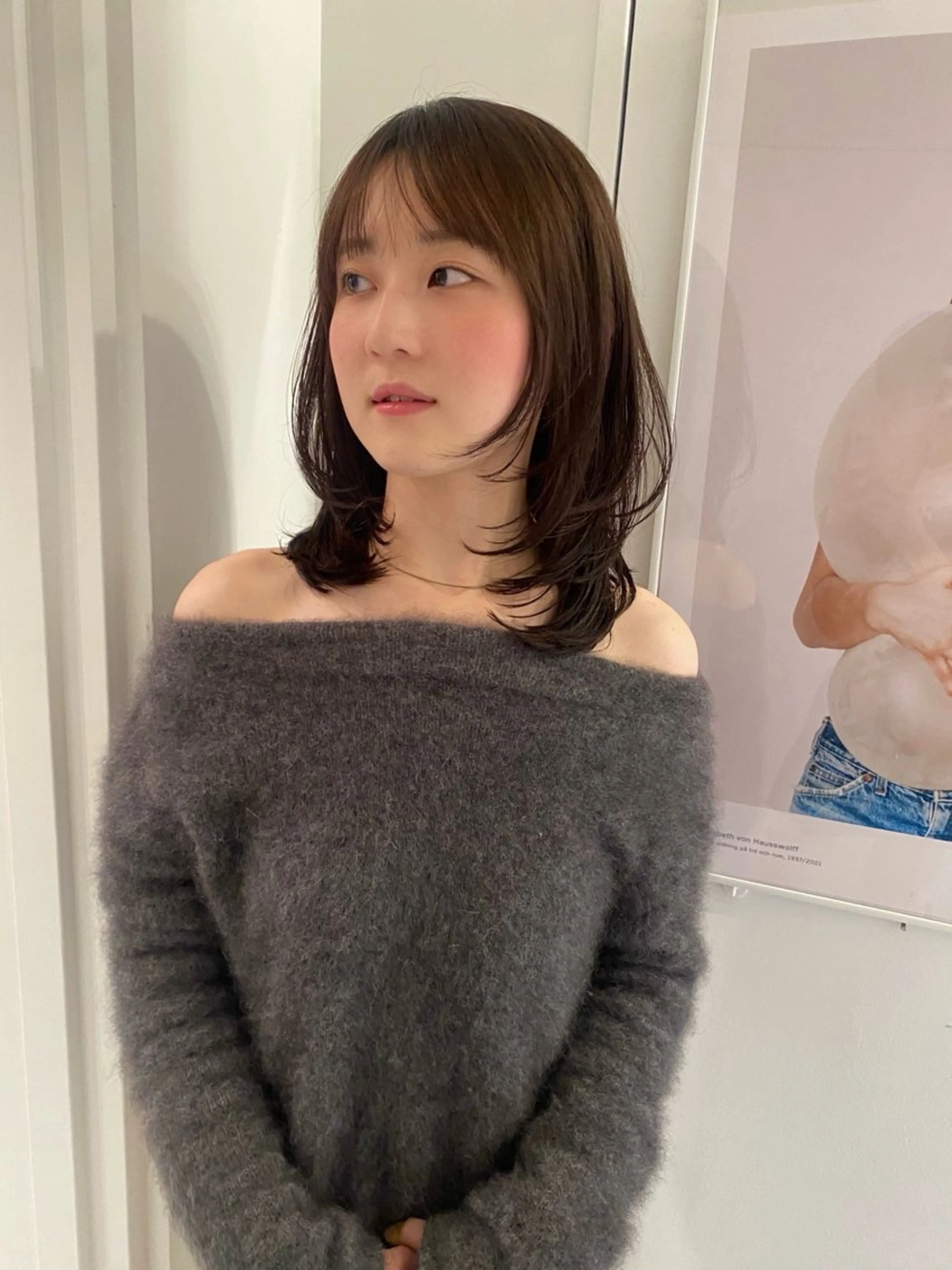 ミディアム riria/ボブ /透明感カラー🎀のヘアスタイル