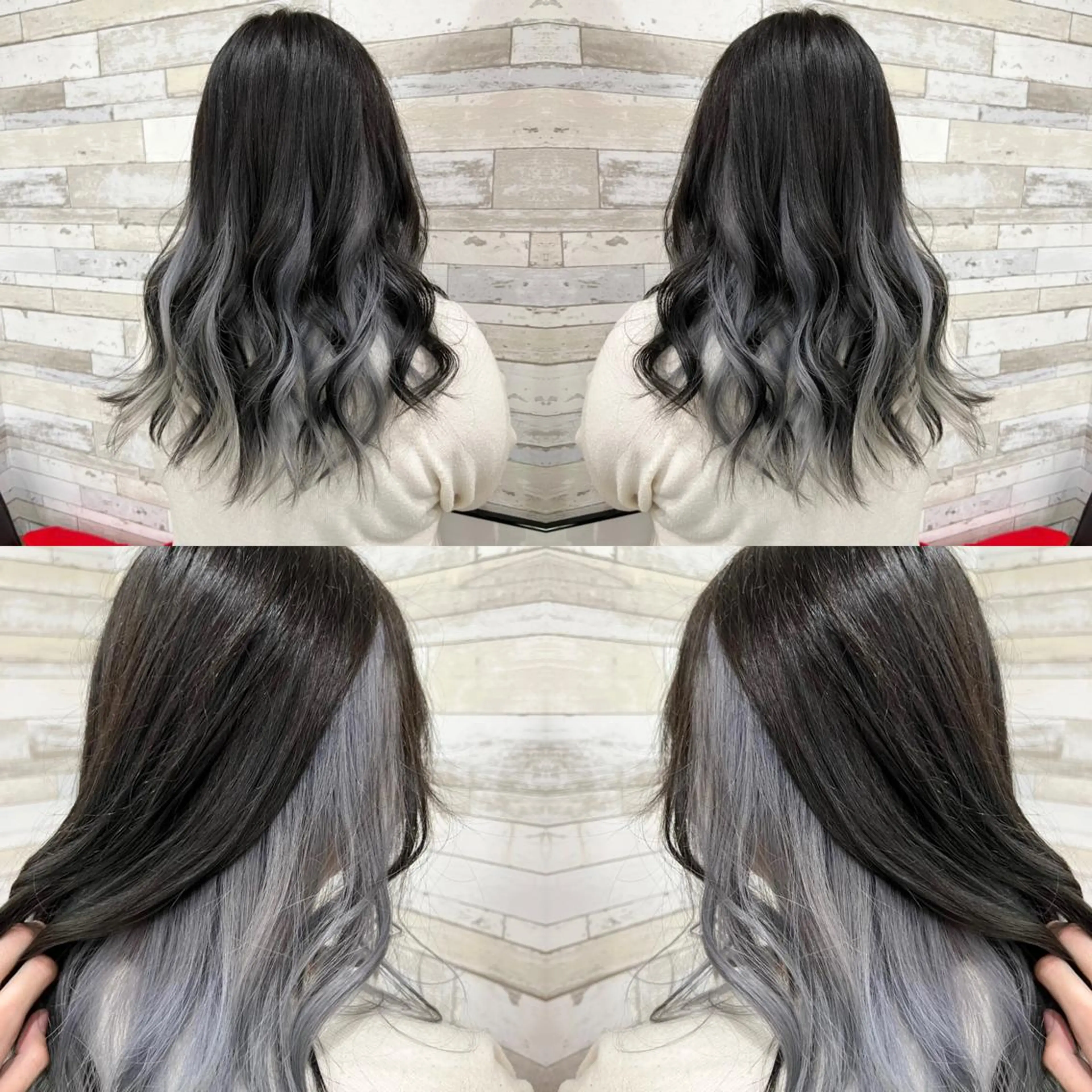 ロング カラー ブリーチ 🌈推し色派手髪 ハイトーンShinのヘアスタイル