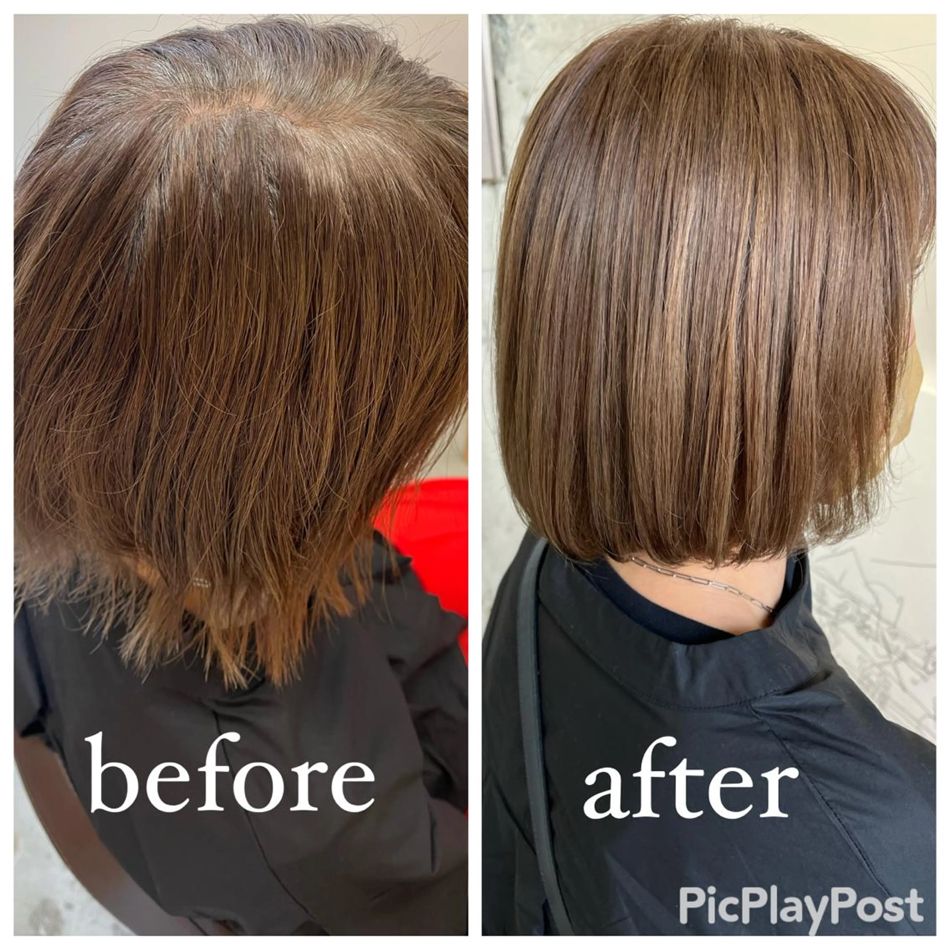 ショート カラー ブリーチ 難波/白髪ぼかし/ KAORIのヘアスタイル