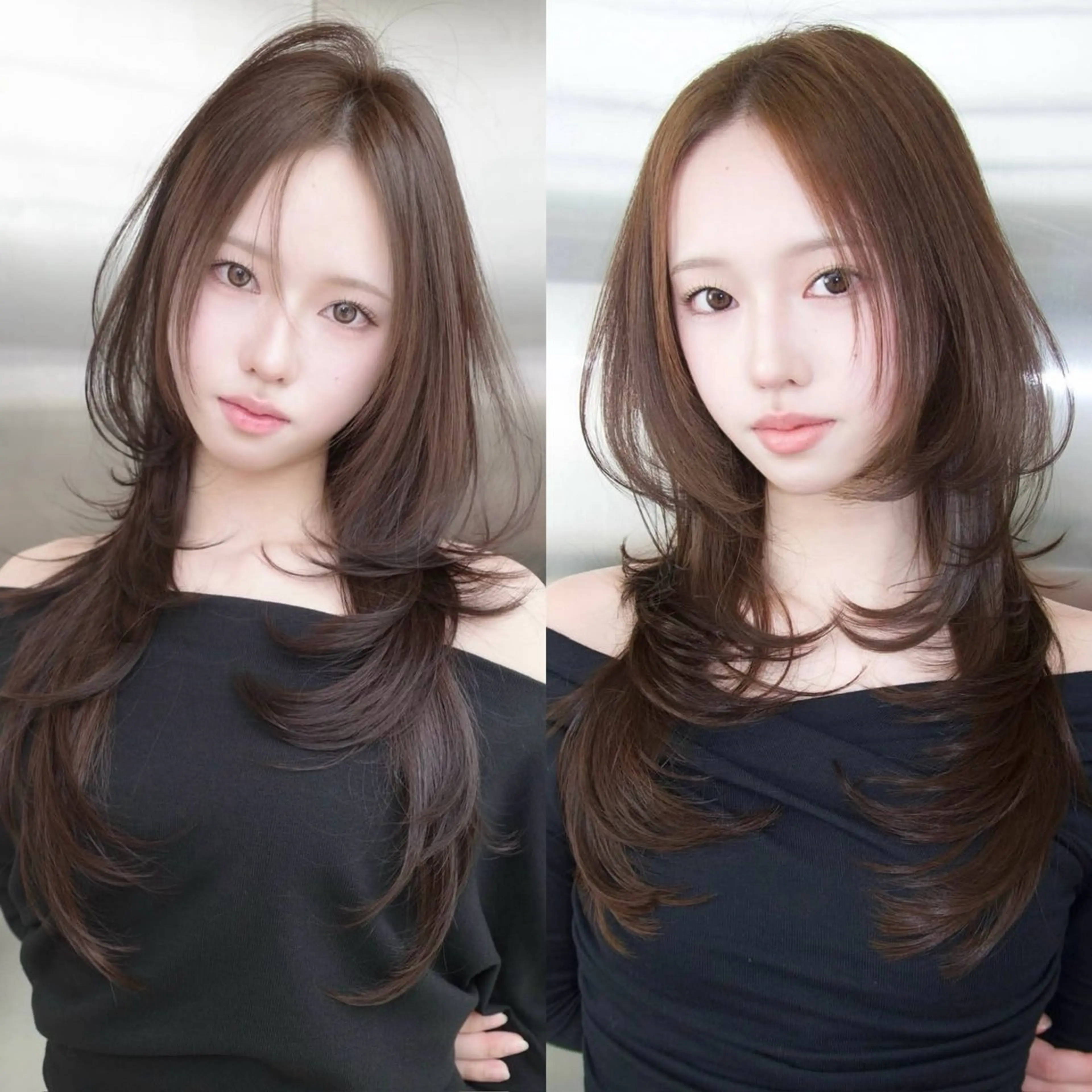 ロング カラー くびれヘア 顔周りカット ハイレイヤー 韓国風ヘア レイヤーカット カット ヘアカラー Nao/ 大宮/レイヤーカットのヘアスタイル
