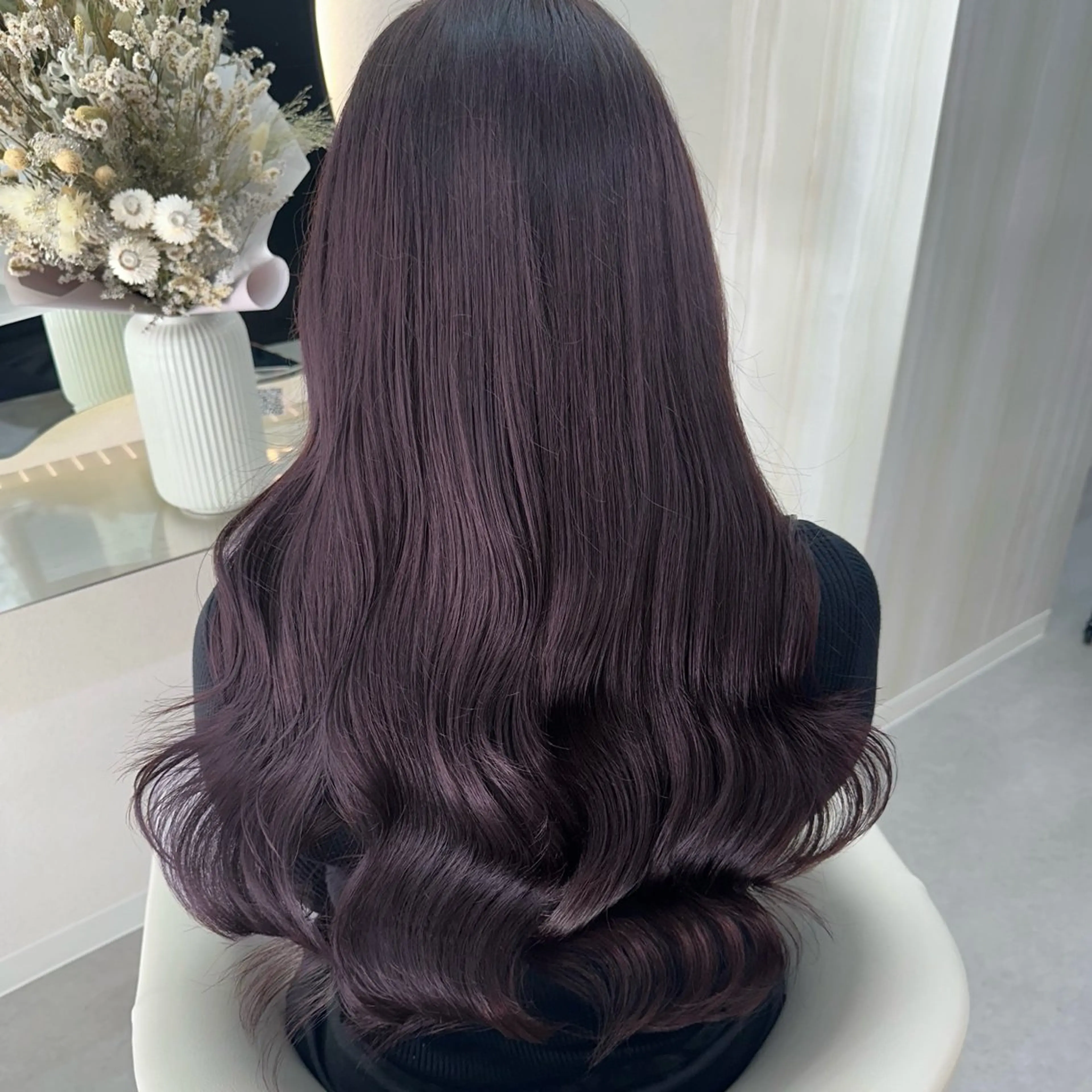 ロング カラー ディープラベンダー ラベンダーカラー Rio🎀顔周り♡ 透明感カラー♡のヘアスタイル