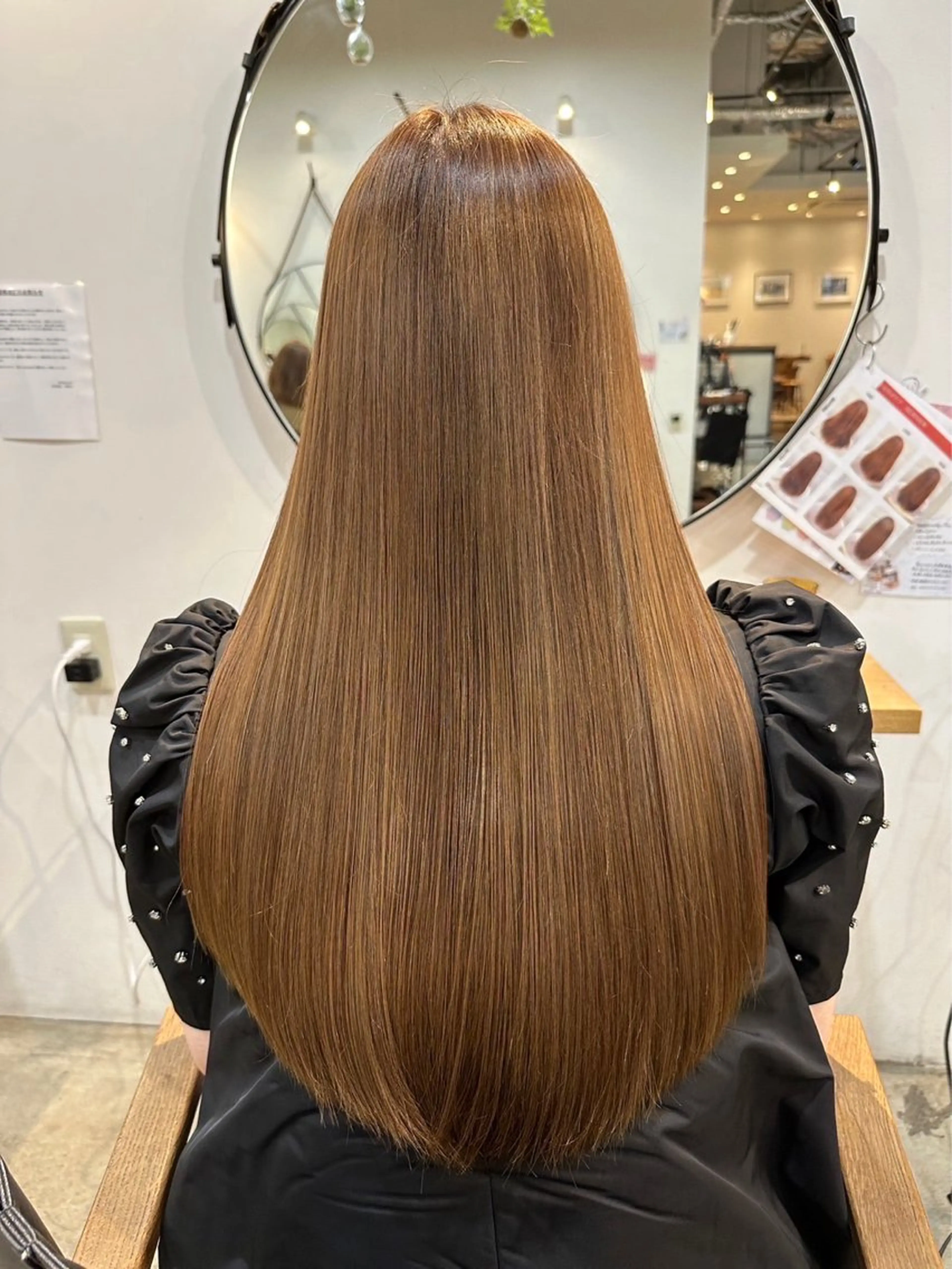 ロング 髪質改善 酸性ストレート 新村 小夏のヘアスタイル