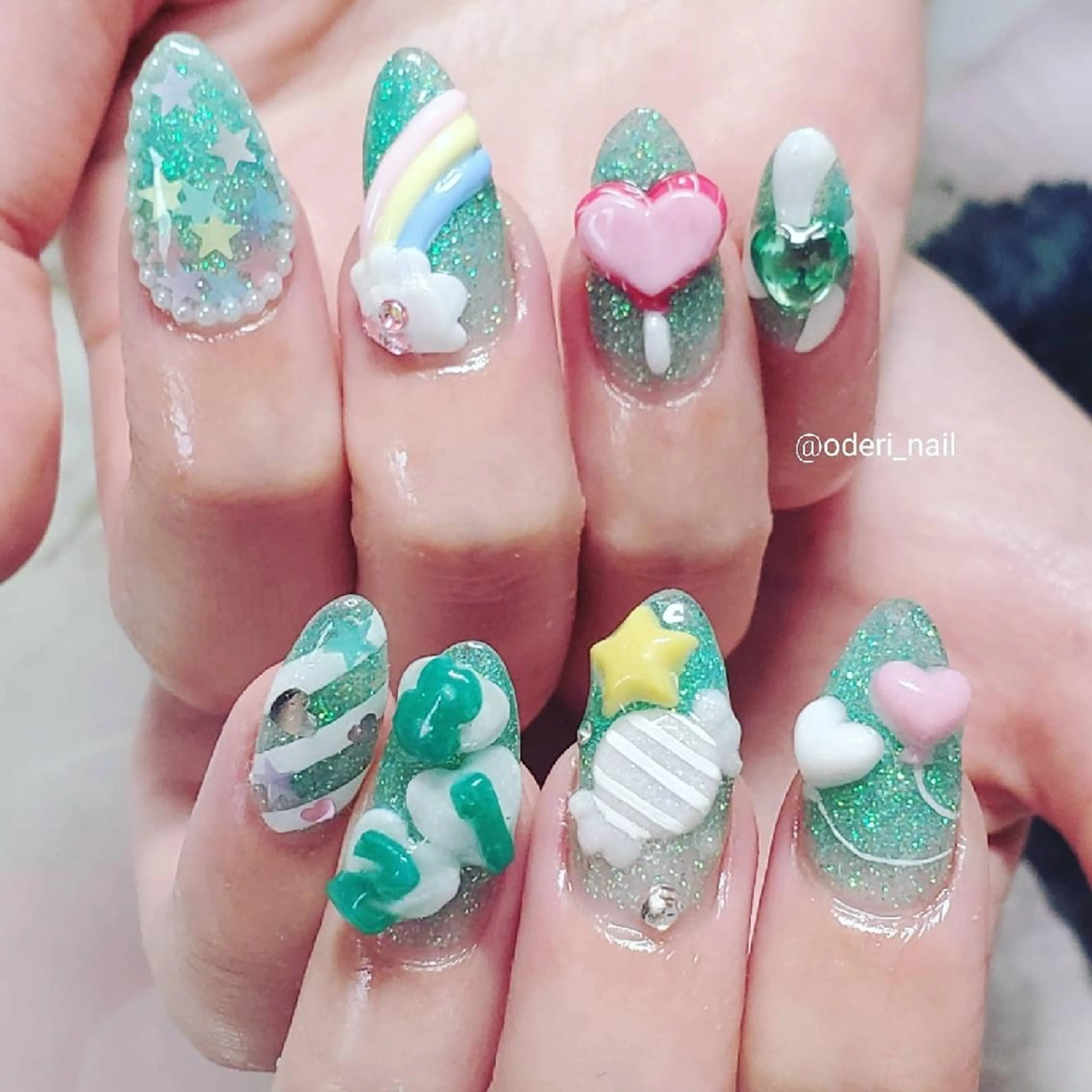 ネイル アートネイル ジェルネイル おで@ oderi_nailのネイルデザイン
