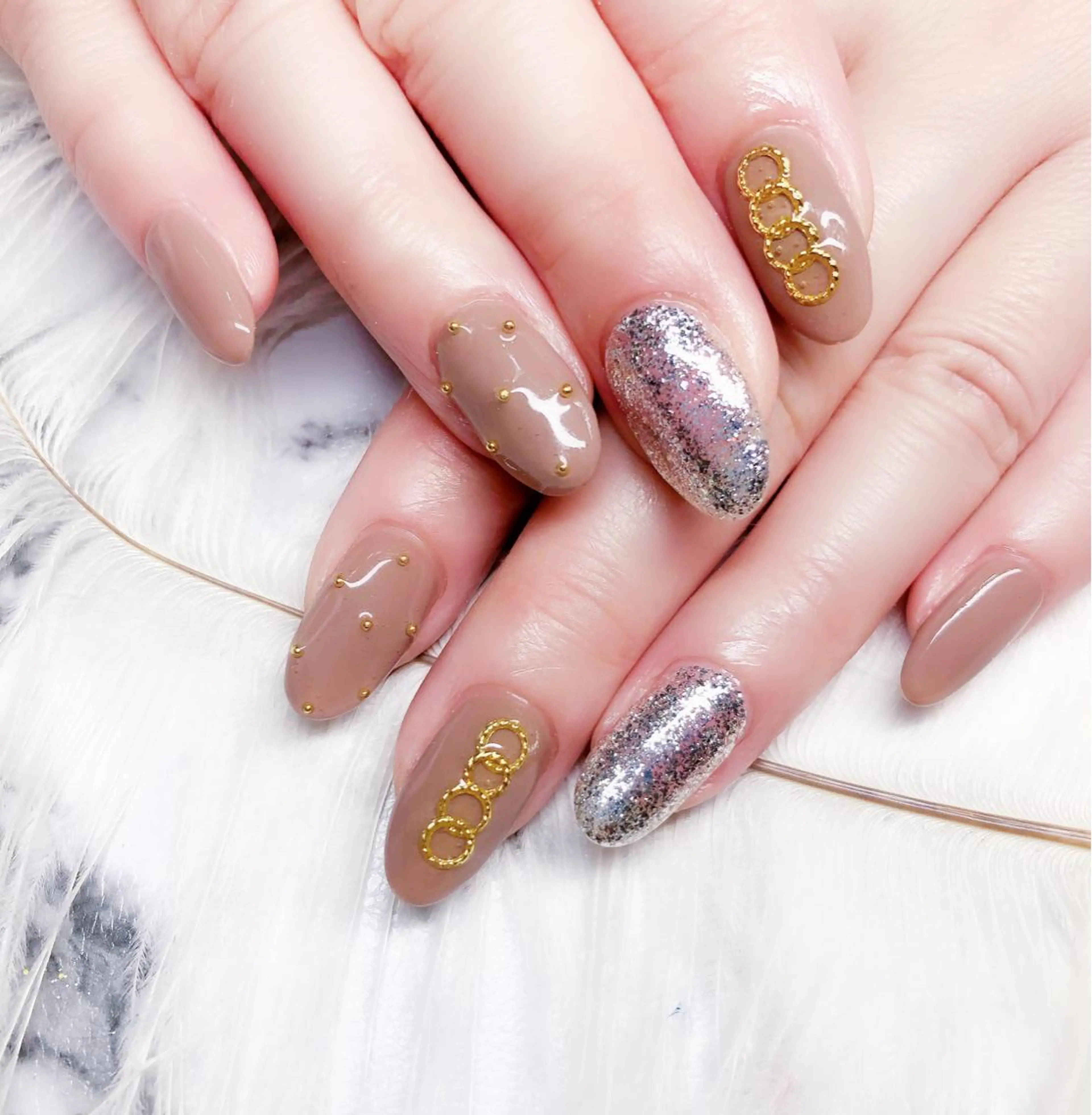 ネイル ハンドネイル マジック ミラーのネイルデザイン