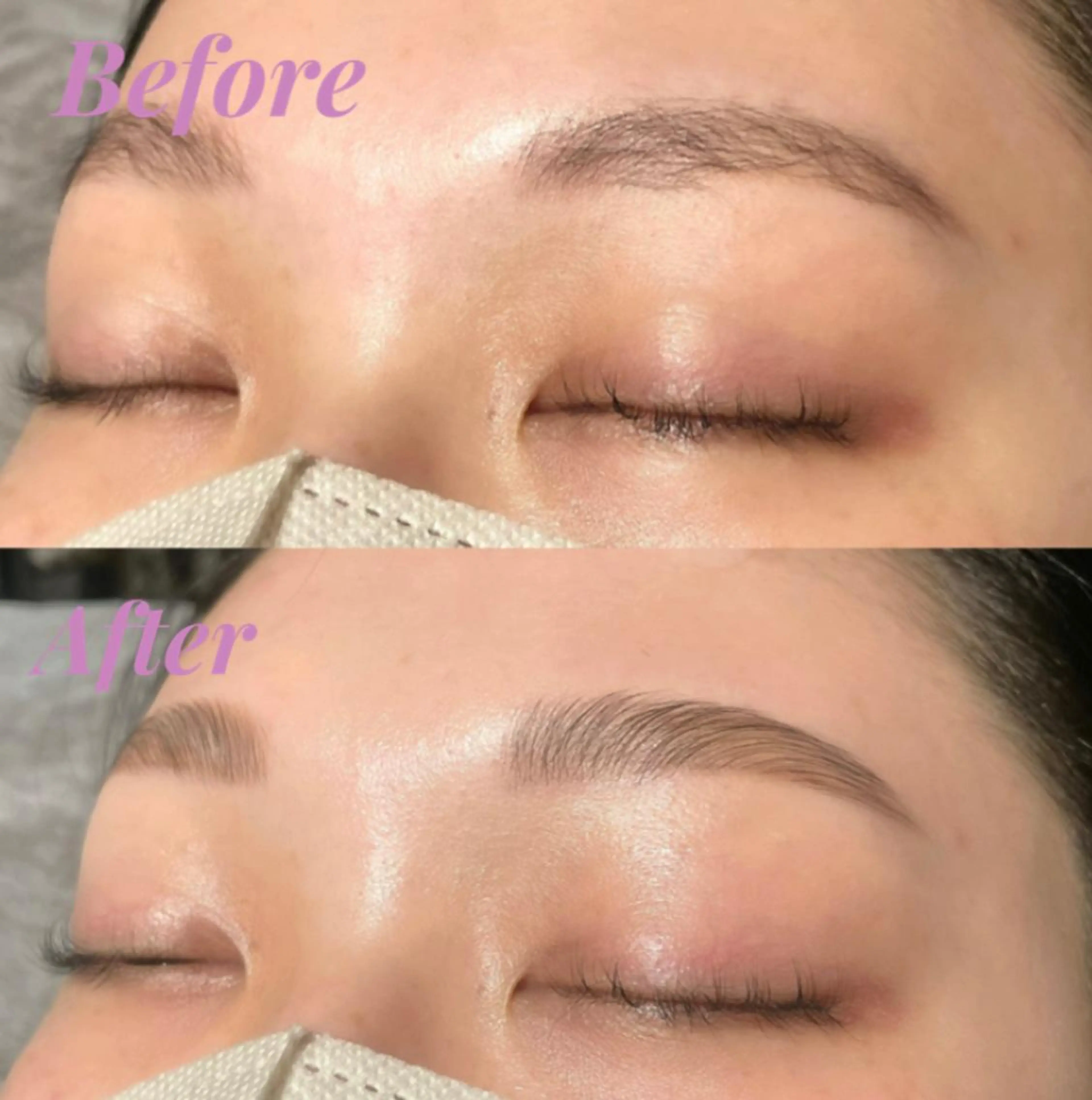 アイブロウ ハリウッドブロウリフト 大阪福島韓国束感まつ げ Sayaka🤍のマツエク・マツパデザイン