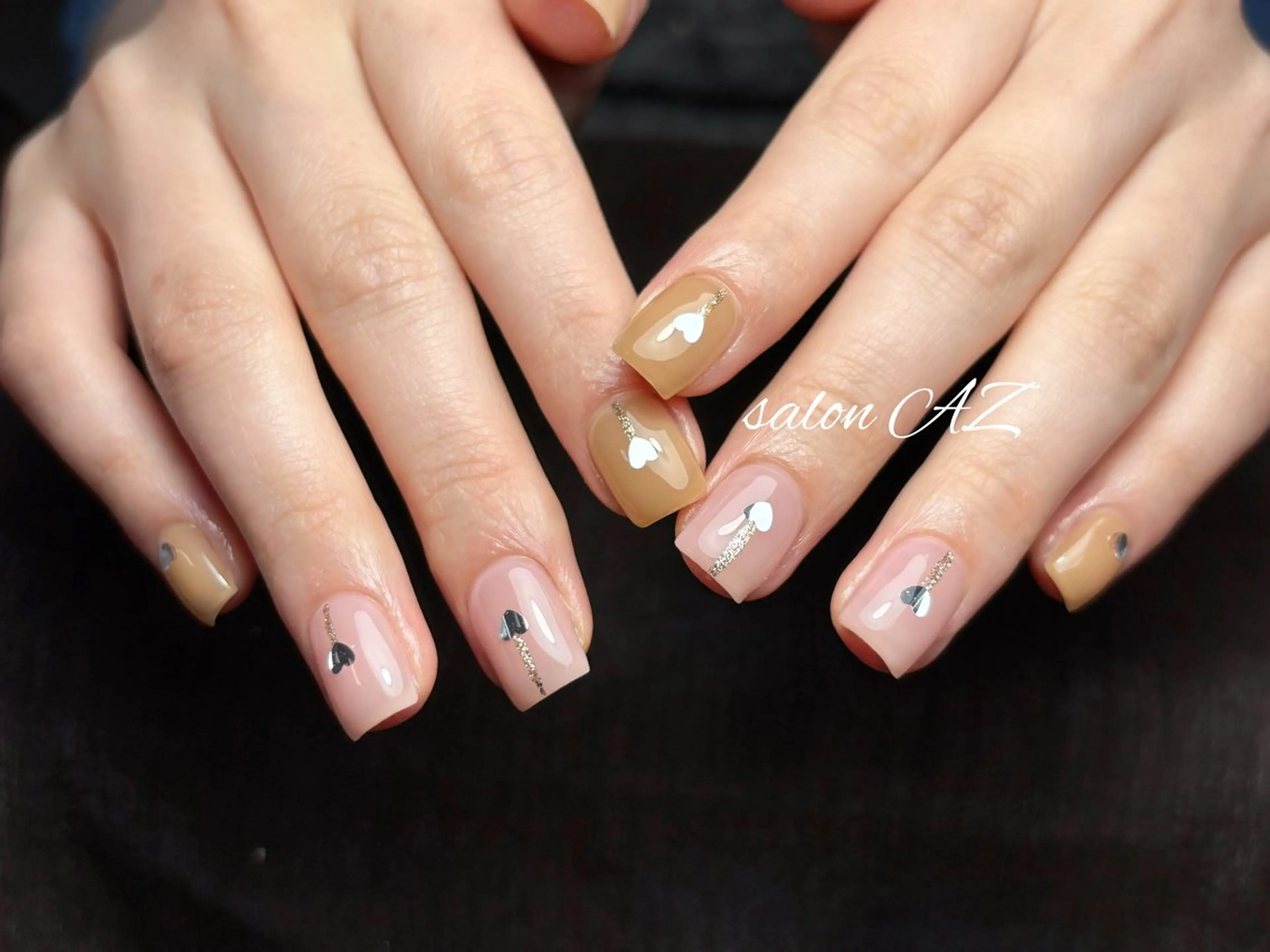 ネイル 長さ出し フットネイル フレンチネイル ジェルネイル マグネットネイル salon AZのネイルデザイン