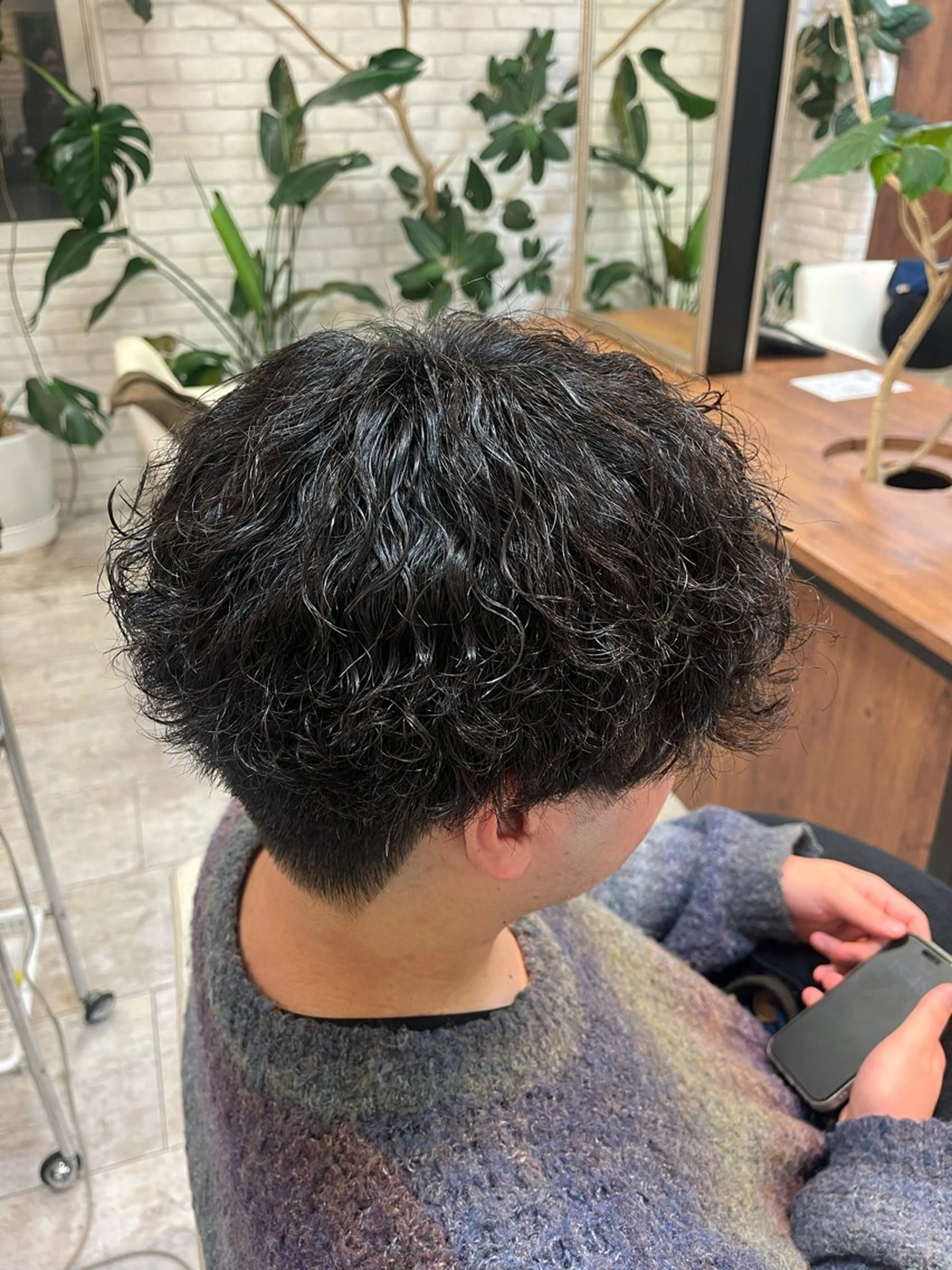 パーマ メンズ カット パーマ 0円カラーモデル🚺 ／坂本詩穂🌟彡のヘアスタイル