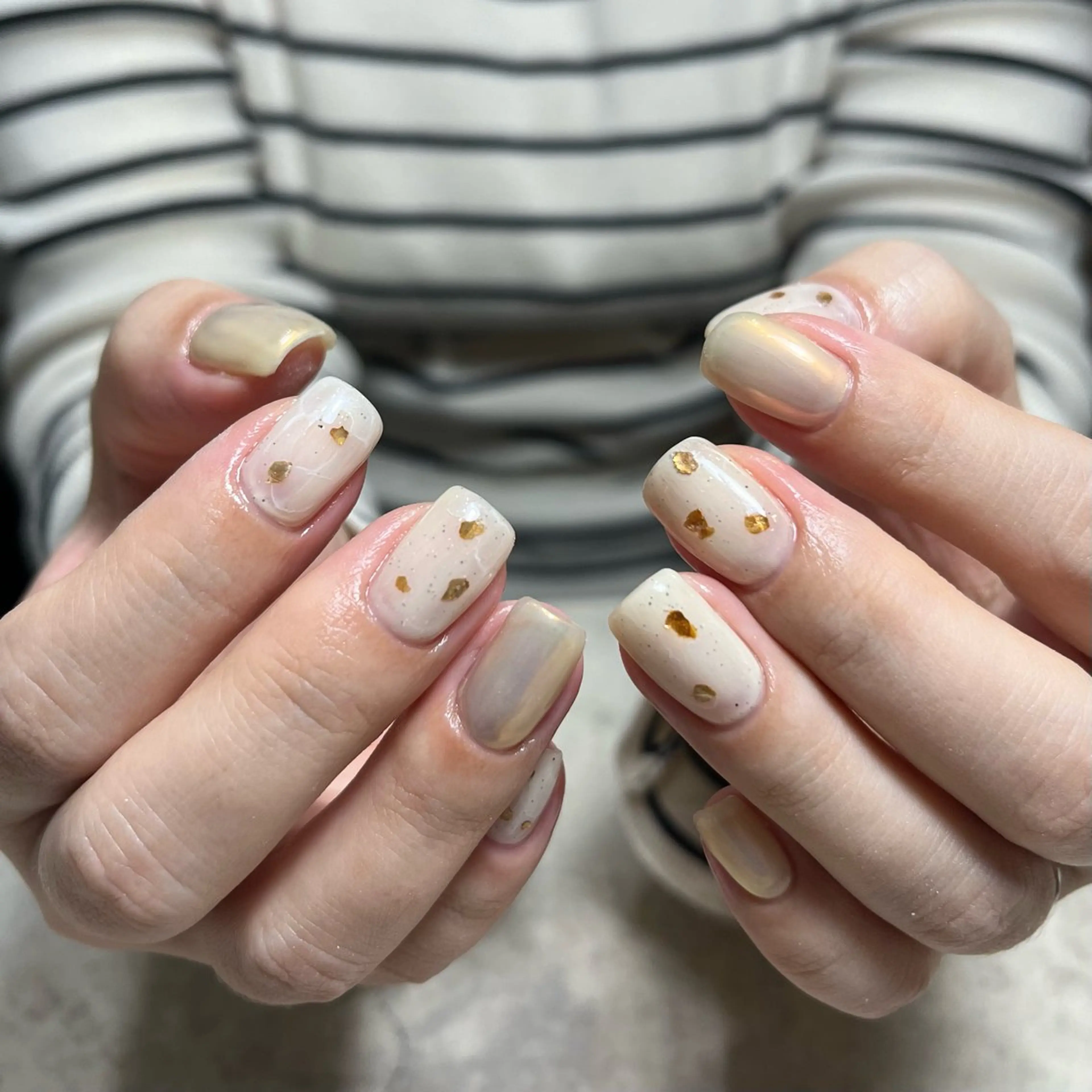 ネイル グリーン ハンドネイル vegh. nail／阿波座のネイルデザイン
